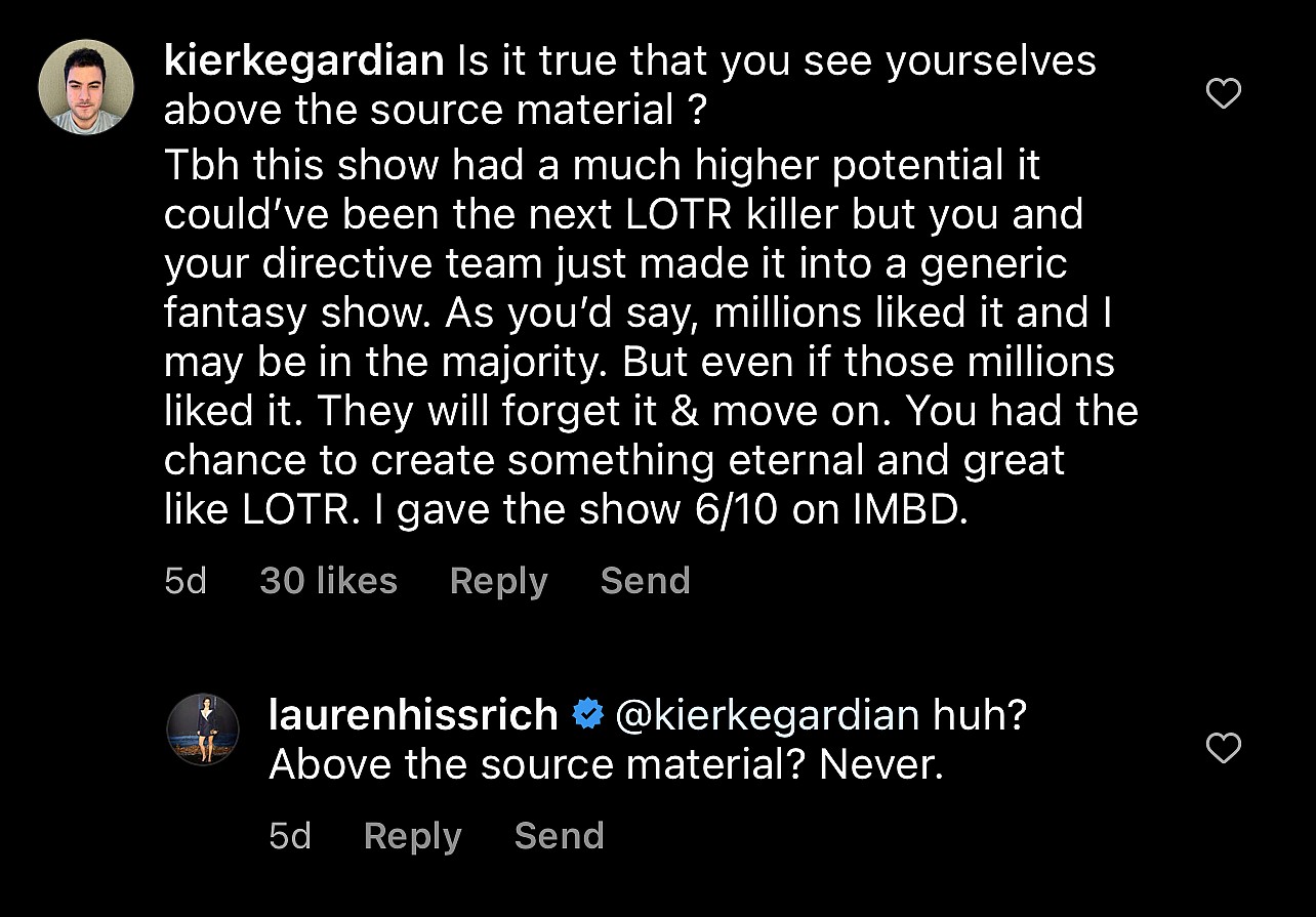 Lauren Hissrich via Instagram