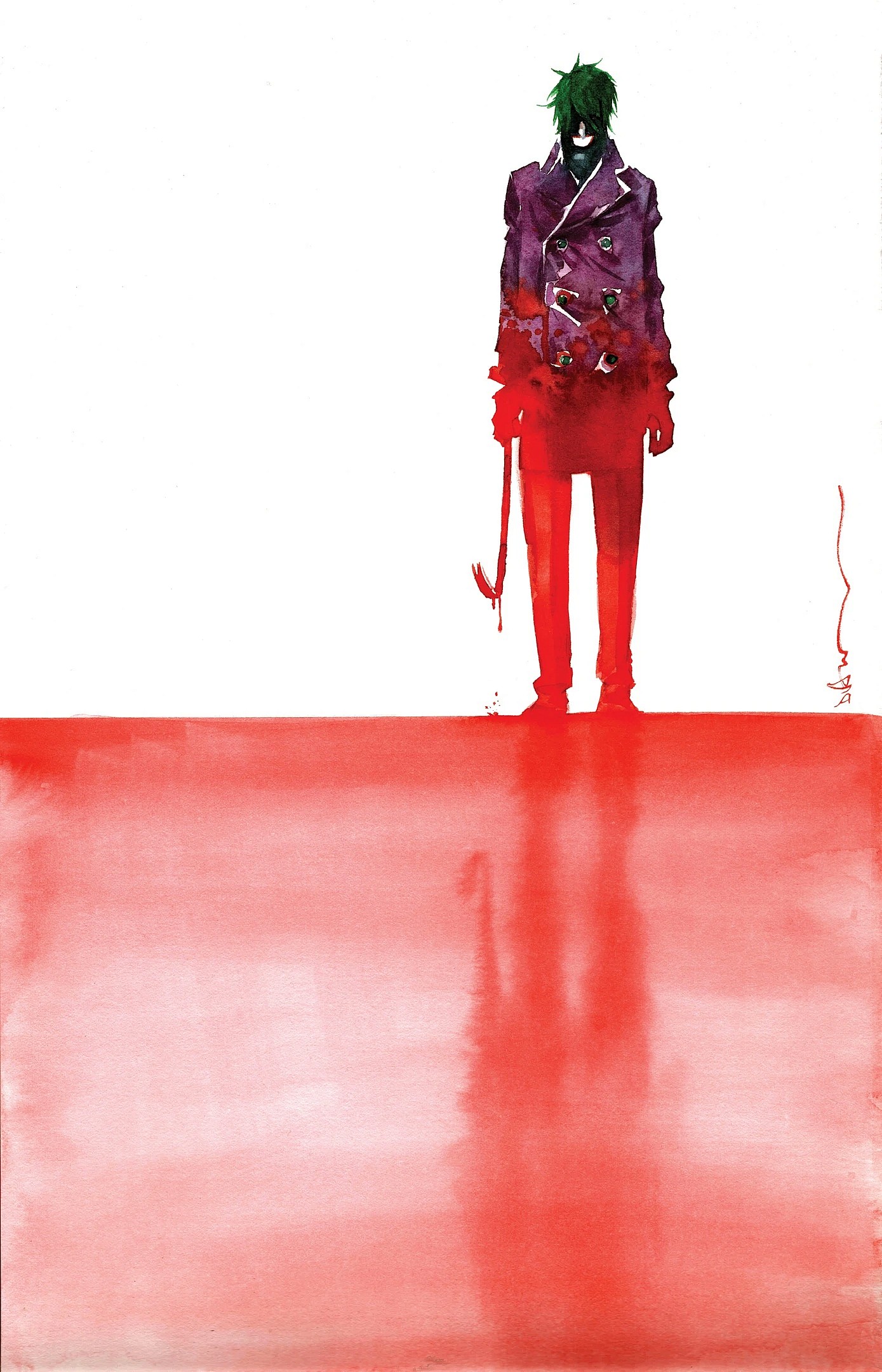 The Joker wields his signature crowbar on Dustin Nguyen's variant cover to The Joker: The Man Who Stopped Laughing Vol. 1 #4 (2023), DC Comics