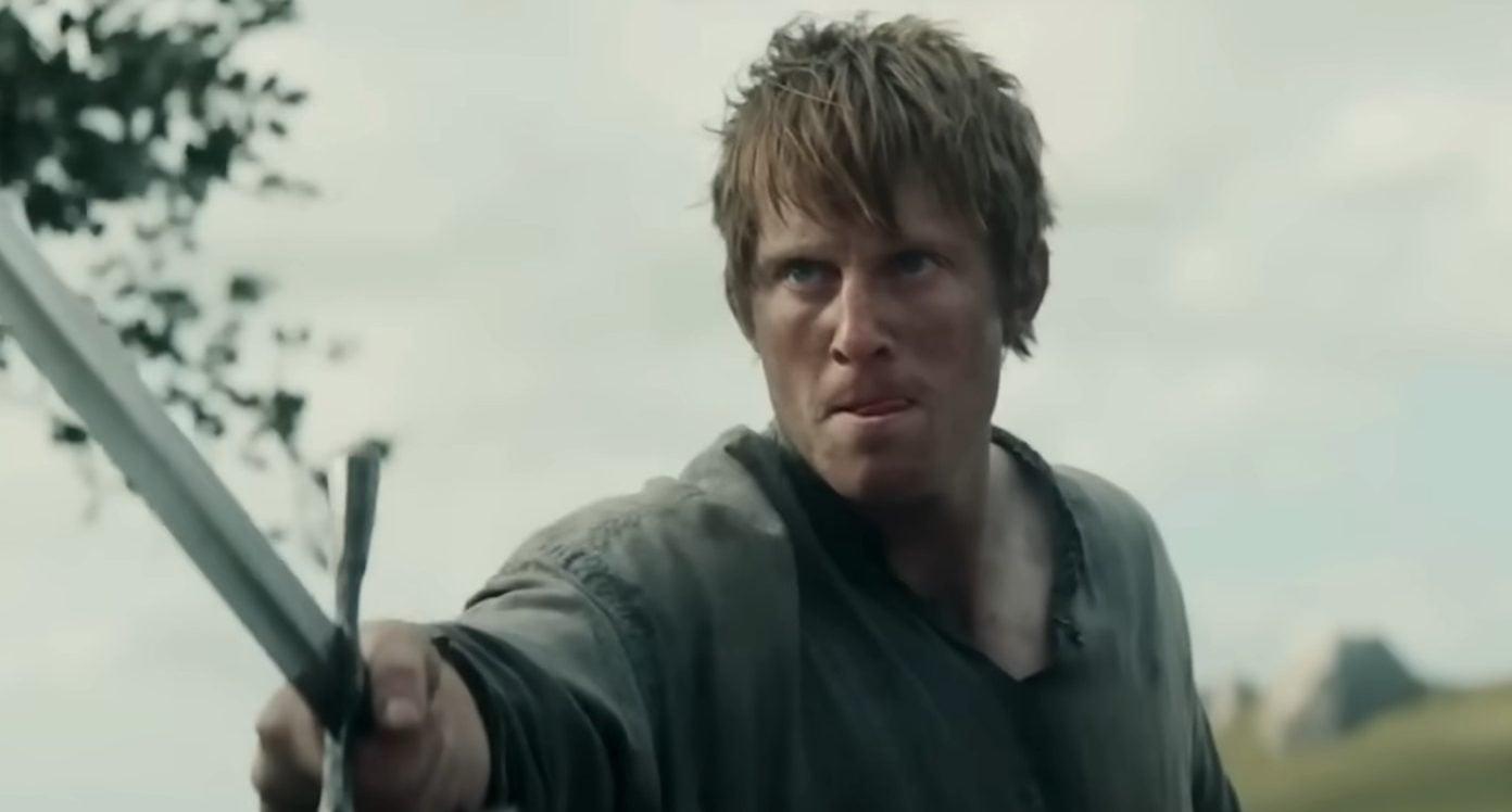 Dunk (Peter Claffey) practices his swordplay in A Knight of the Seven Kingdoms (2025), HBO