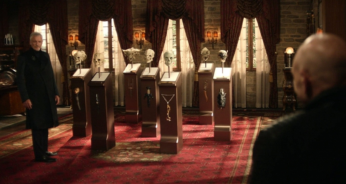 John de Lancie as Q and Patrick Stewart as Jean-Luc Picard in Star Trek: Picard Season 2 Episode 2 "Penance" (2022), Paramount+