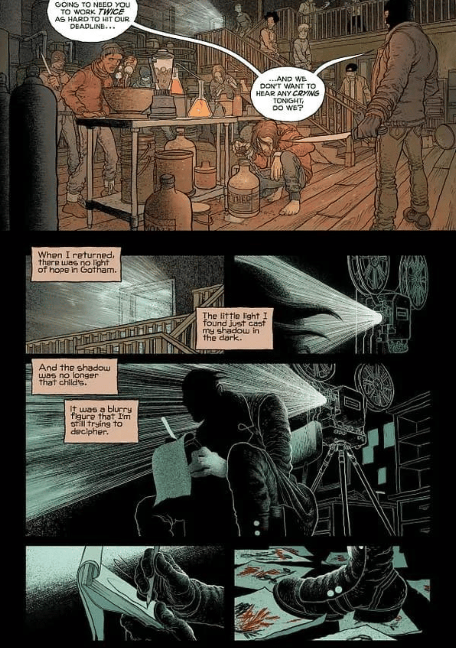Batman Gargoyle of Gotham Book One (2023), DC. Words by Rafael Grampa. Art by Rafael Grampa. Colors by Matheus Lopes. 