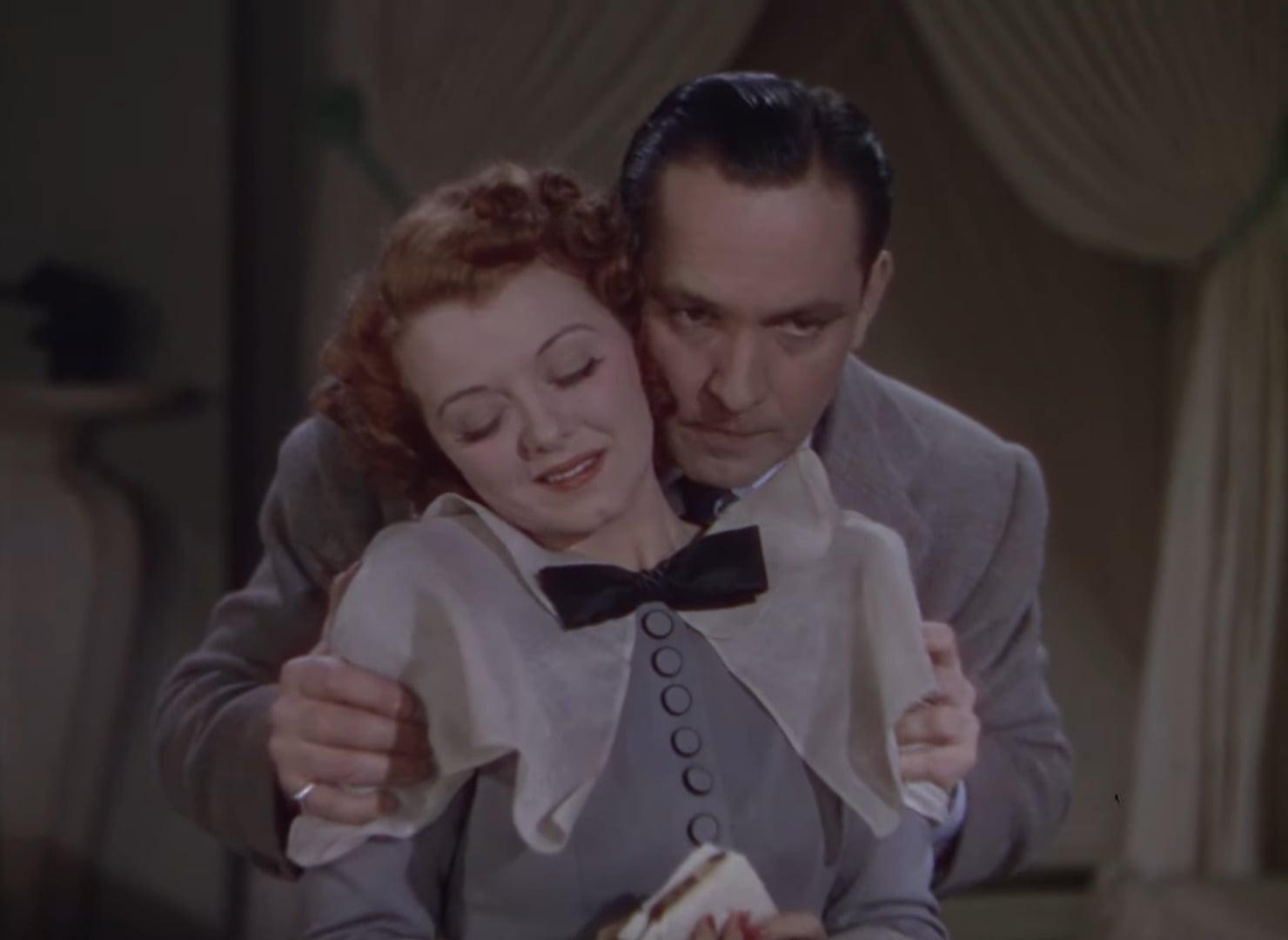 Vicki Lester (Janet Gaynor) falls into the arms of Norman Maine (Fredric March) in A Star Is Born (1937), Warner Bros. Pictures