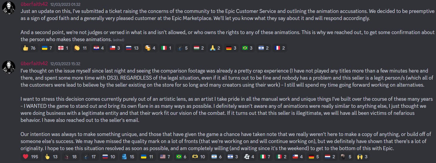 überfaith42 explains Archangel Studios have raised issues with Epic Marketplace via Bleak Faith: Forsaken Discord Server
