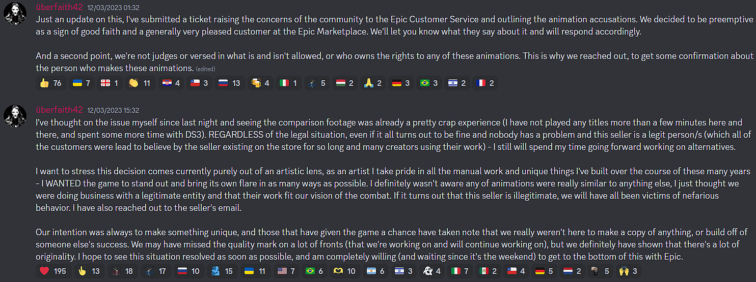 überfaith42 explains Archangel Studios have raised issues with Epic Marketplace via Bleak Faith: Forsaken Discord Server