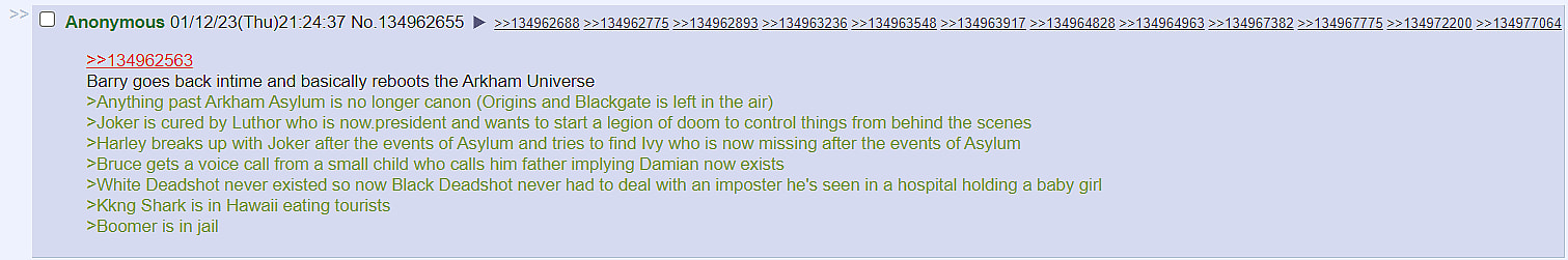 Archive link An alleged summery of Suicide Squad: Kill The Justice League via 4Chan