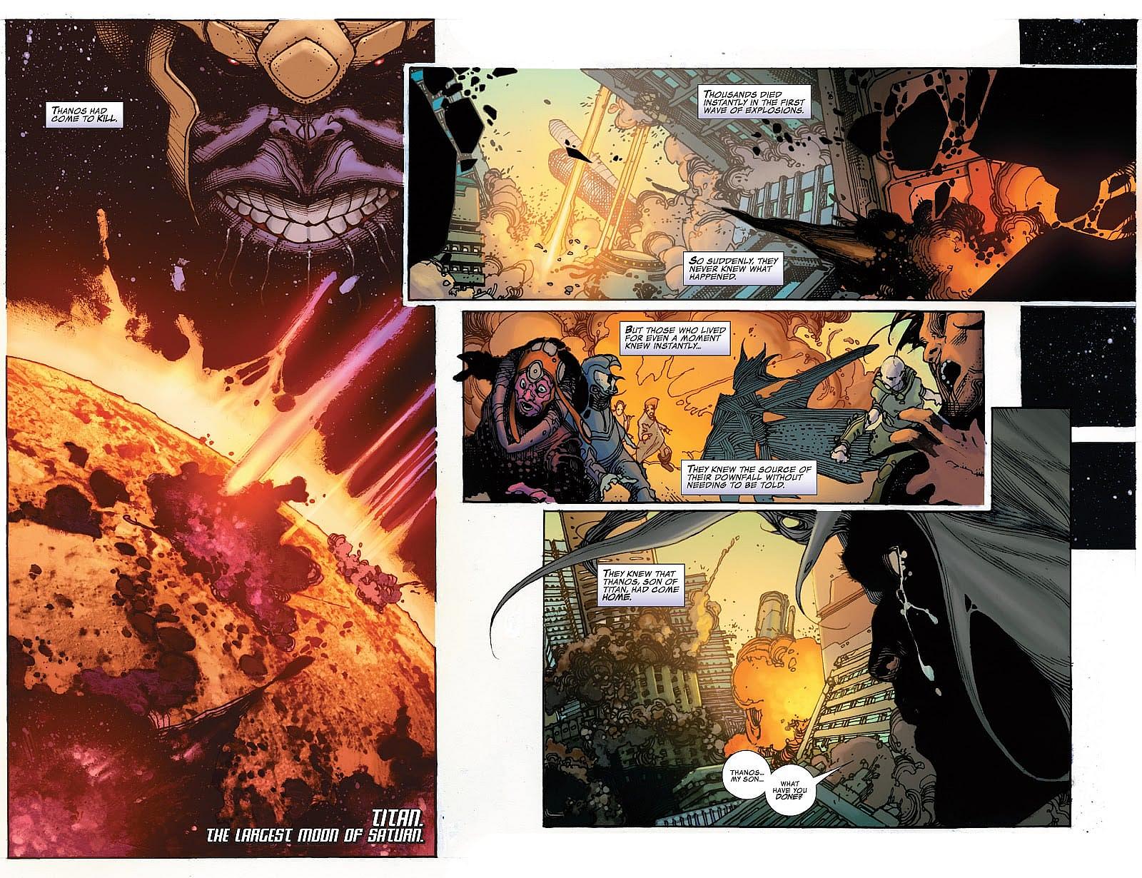 Thanos destroys Titan