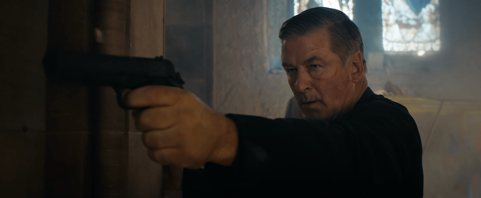 Alec Baldwin as Father Hector McGrath in Pixie (2021), Paramount Pictures