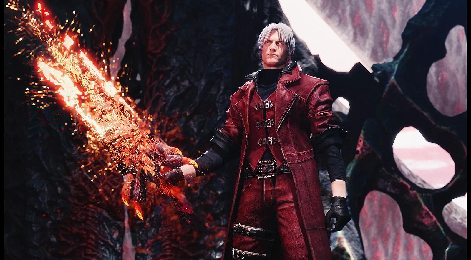 Modders tab, thinredpaste Shigu, vainiuss1, and djheretostay create a mod to add Dante's original costume to Devil May Cry V (2019), Capcom