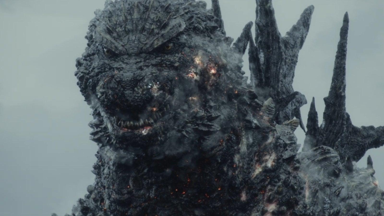 Godzilla showing battle damage in Godzilla Minus One. Image property of Toho. 