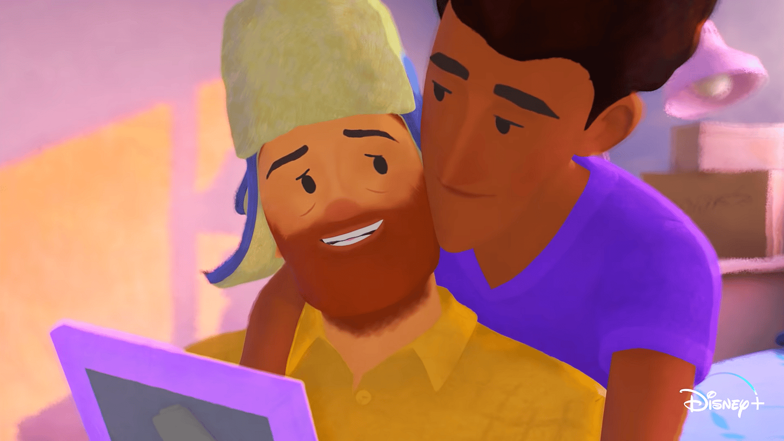 Greg (Kyle McDaniel) and Manuel (Caleb Cabrera) in Out (2020), Pixar