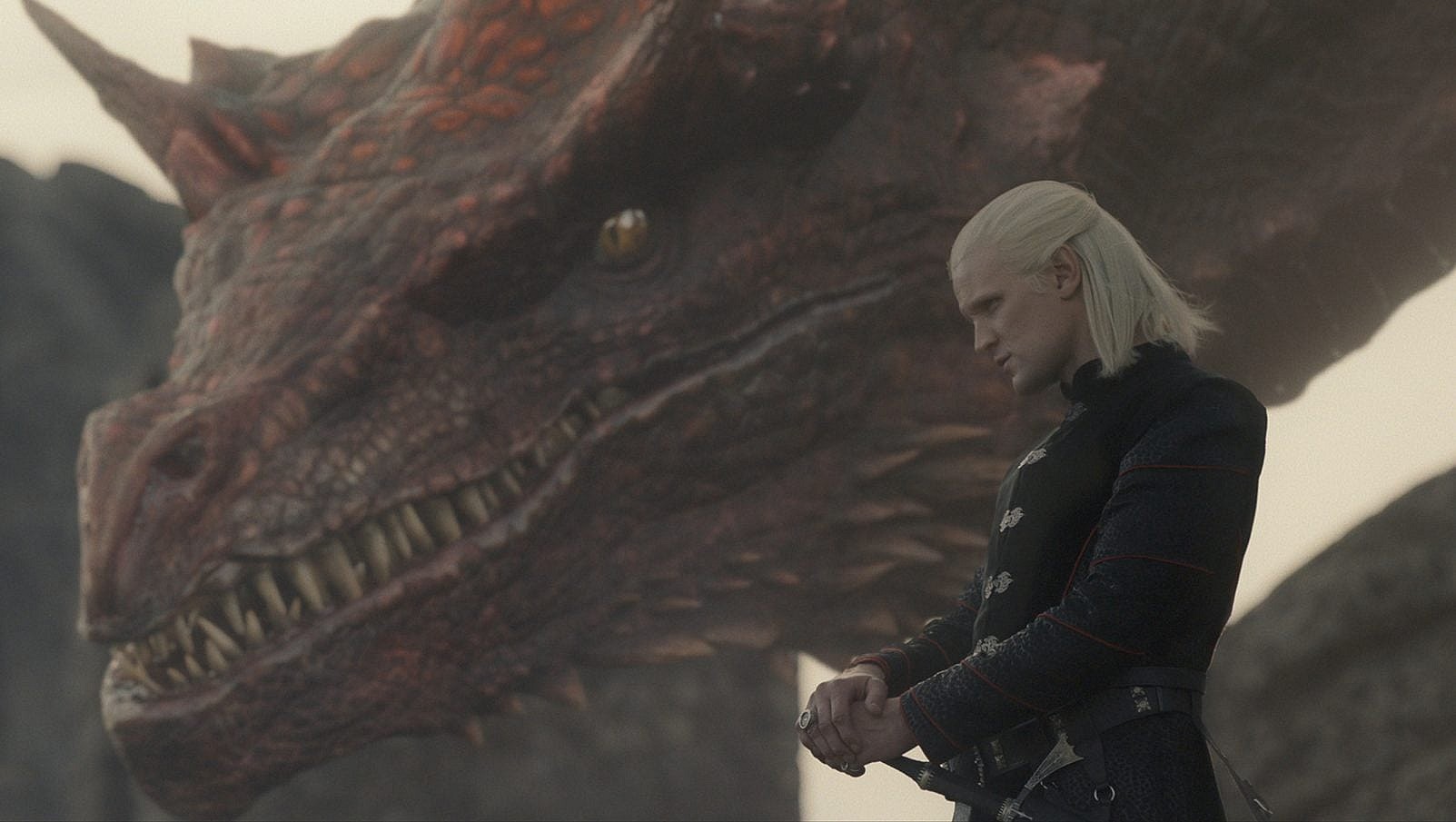 Prince Daemon Targaryen (Matt Smith) prepares to deliver judgement in House of the Dragon Season 1 Episode 10 "The Black Queen" (2022), HBO