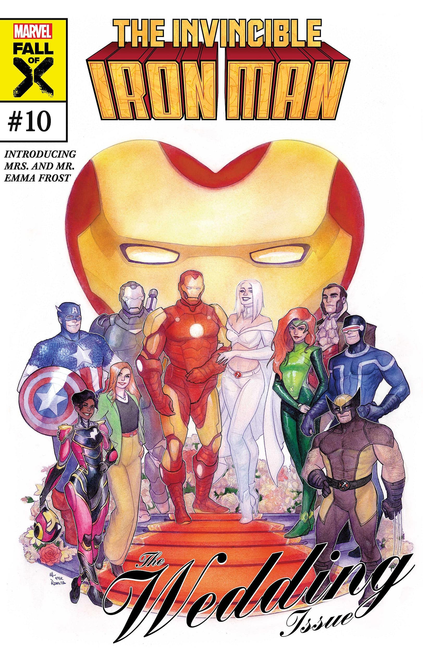 Meghan Hetrick's Invincible Iron Man #10 variant homages John Romita Sr.'s Amazing Spider-Man #21