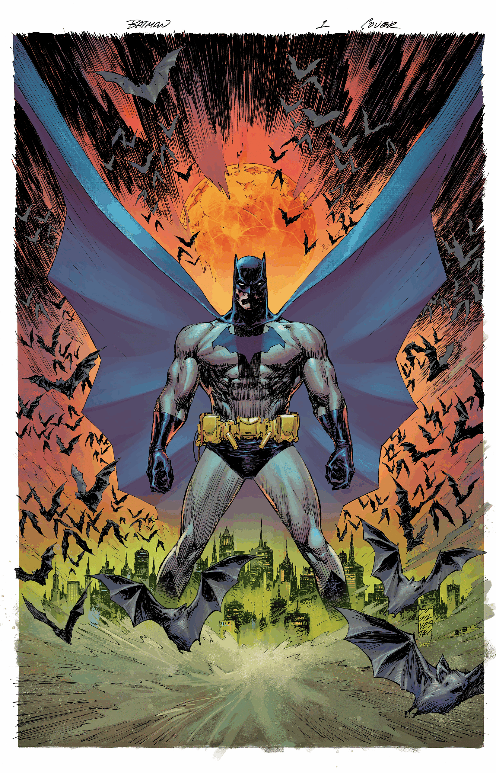 Batman stands ready to defend Gotham on Marc Silvestri's variant to Batman Vol. 4 #1 (2025), DC