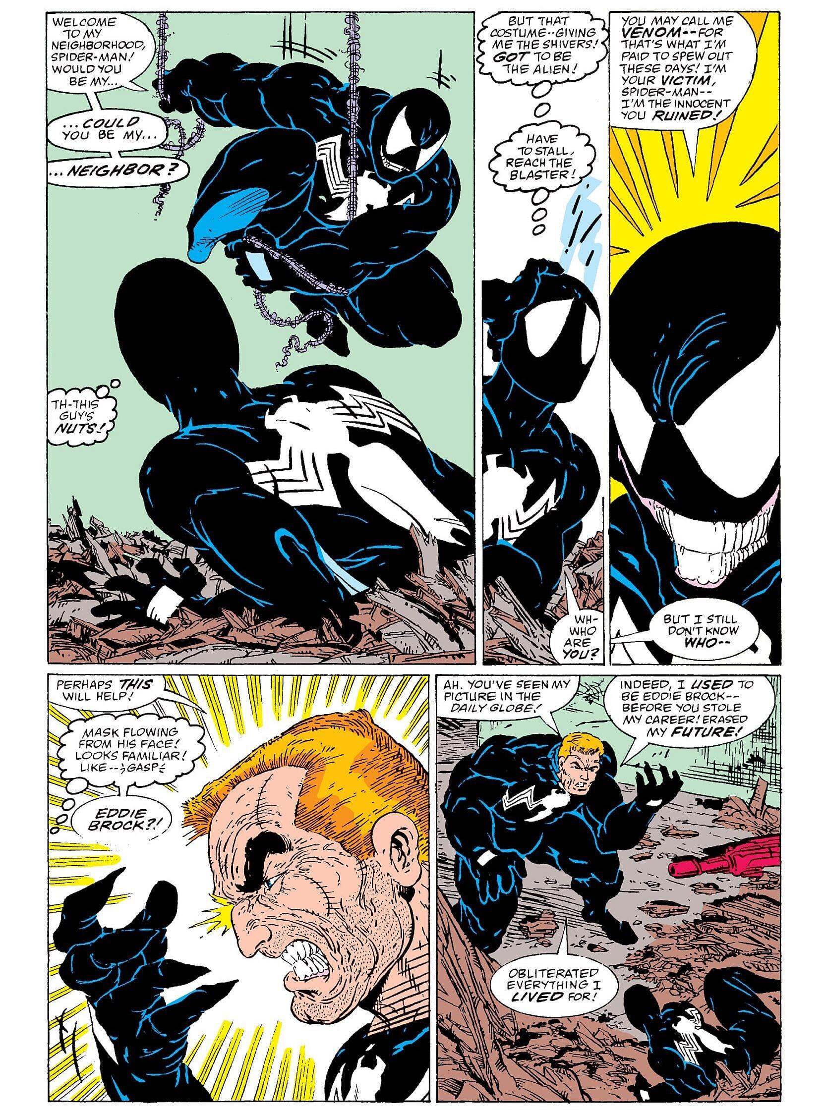 Venom reveals himself in Amazing Spider-Man Vol. 1 #300 (1988), Marvel Comics