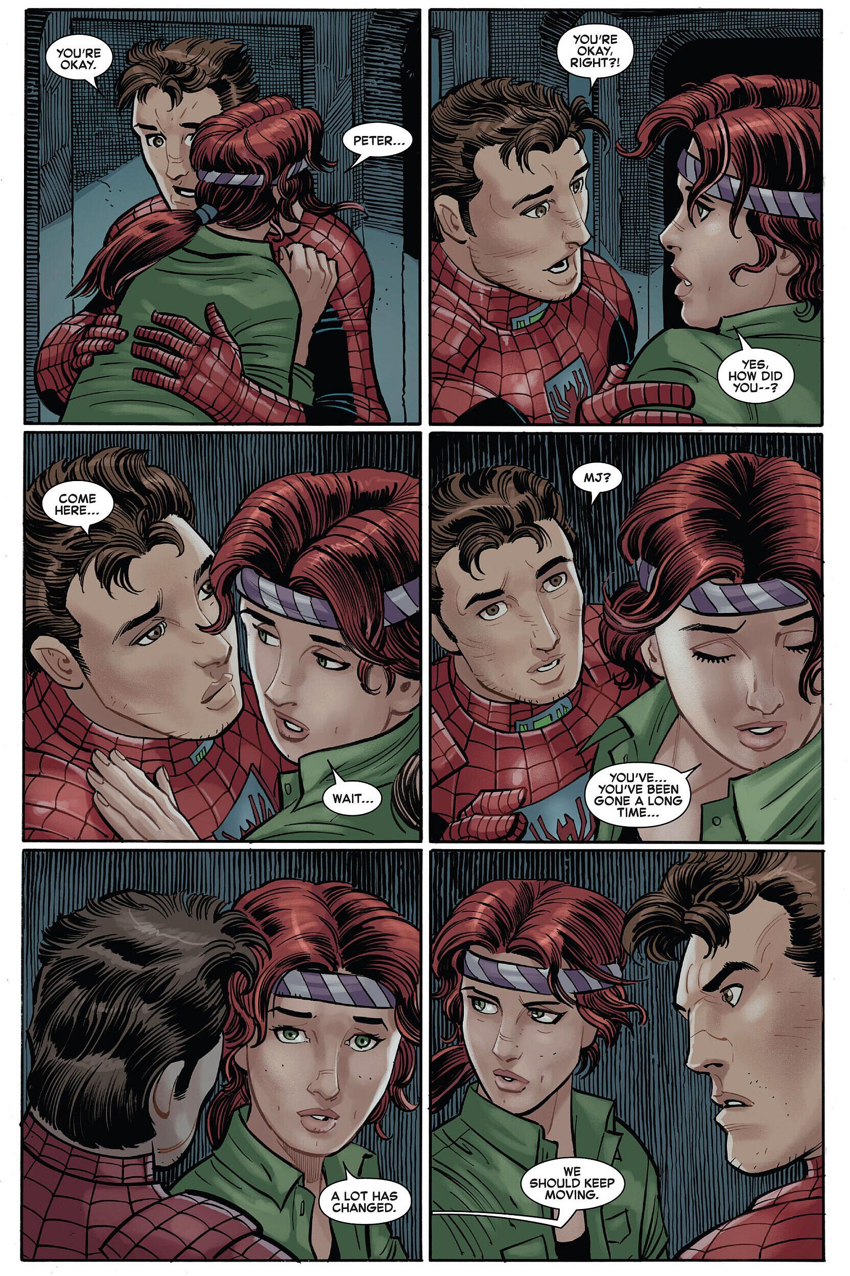 Peter Parker confused by Mary-Jane's cold shoulder, Amazing Spider-Man Vol. 6 #24 (2023), Marvel