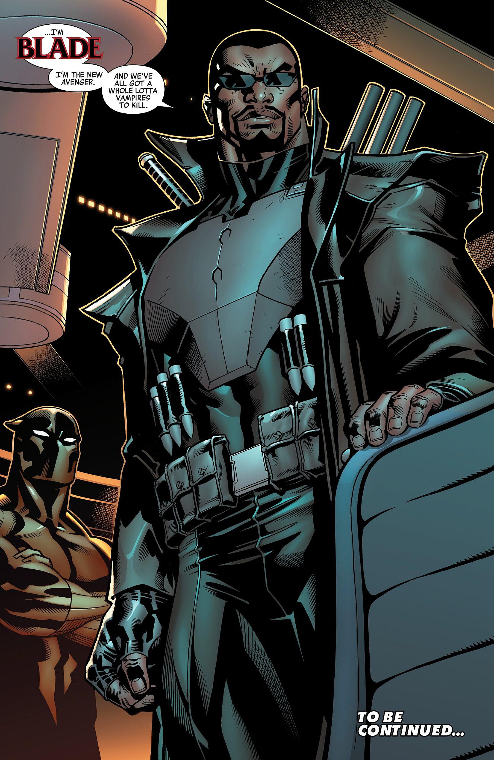 Blade joins Earth's Mightiest Heroes in Avengers Vol. 8 #12 "The Agents of Wakanda" (2019), Marvel