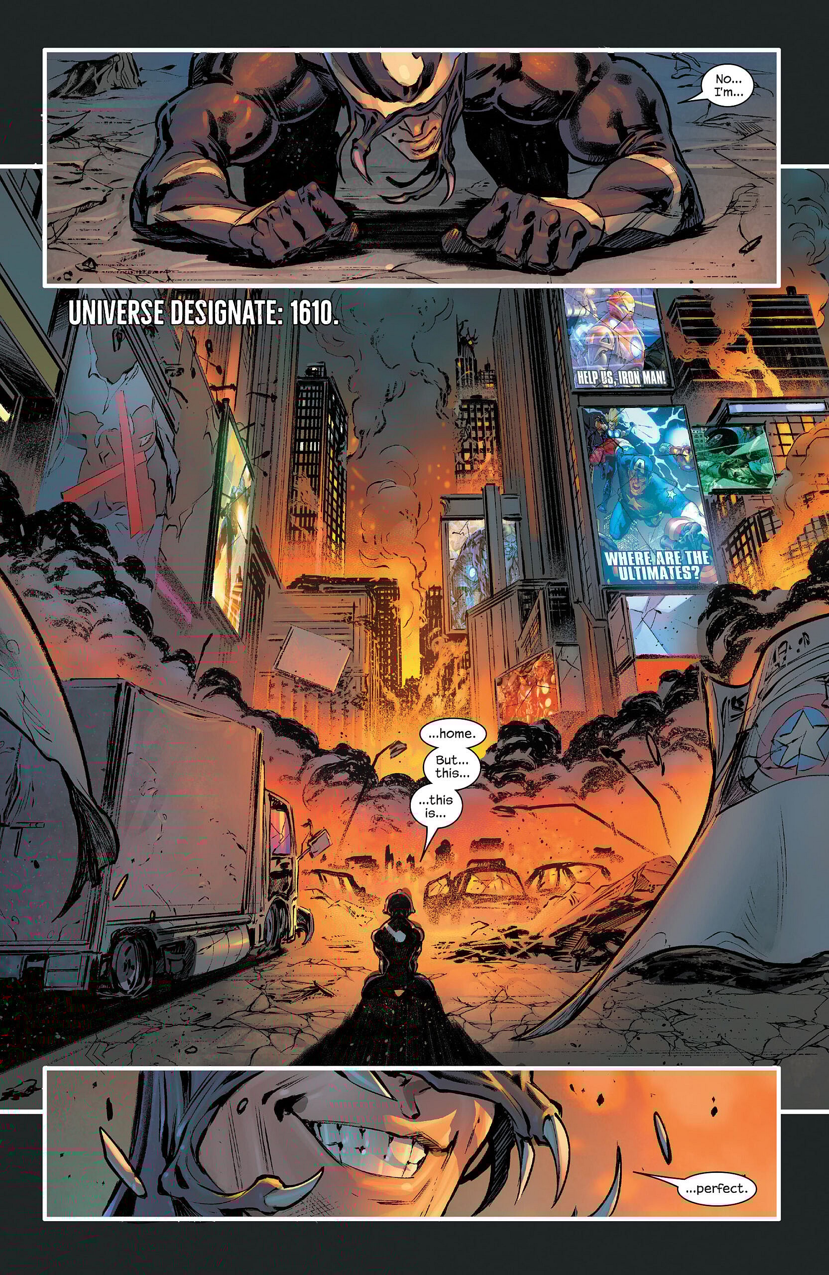 The Maker returns home in Venom Vol. 4 #26 "Venom Beyond: Part 1" (2020), Marvel Comics. Words by Donny Cates, art by Iban Coello, Juan Gedeon, Jesus Aburtov, and Clayton Cowles.