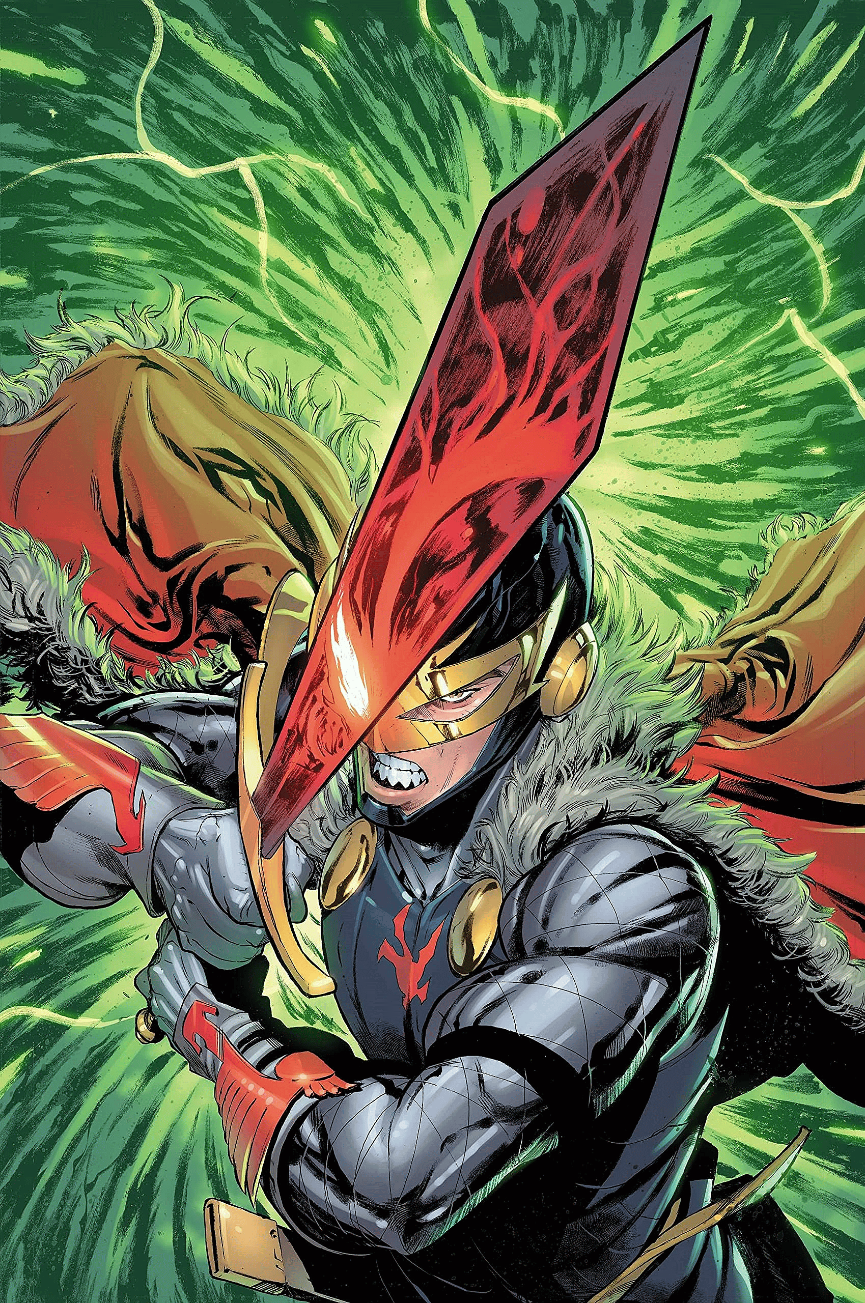 Dane Whitman readies his blade on Iban Coello's cover to Black Knight: Curse of the Ebony Blade Vol. 1 #1 (2021), Marvel Comics.