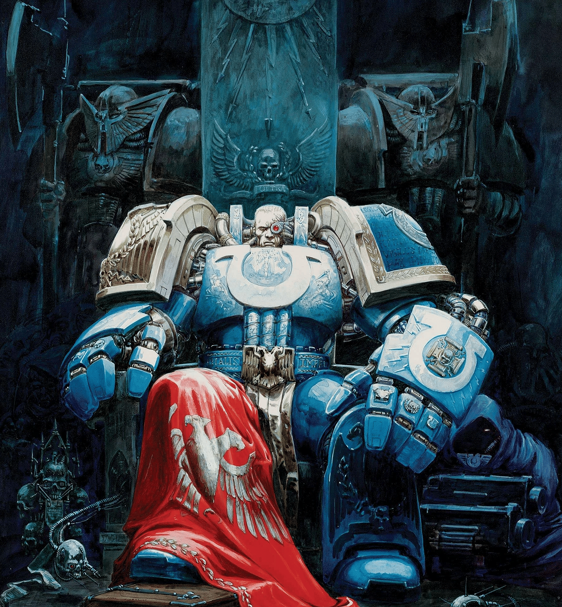 Marneus Calgar sits in silence on Games Workshop's variant cover to Warhammer 40,000: Marneus Calgar Vol 1 #5 (2021), Marvel Comics