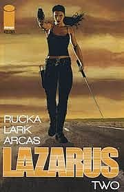 Lara Croft Arcas movie poster with armed female action hero against desert landscape