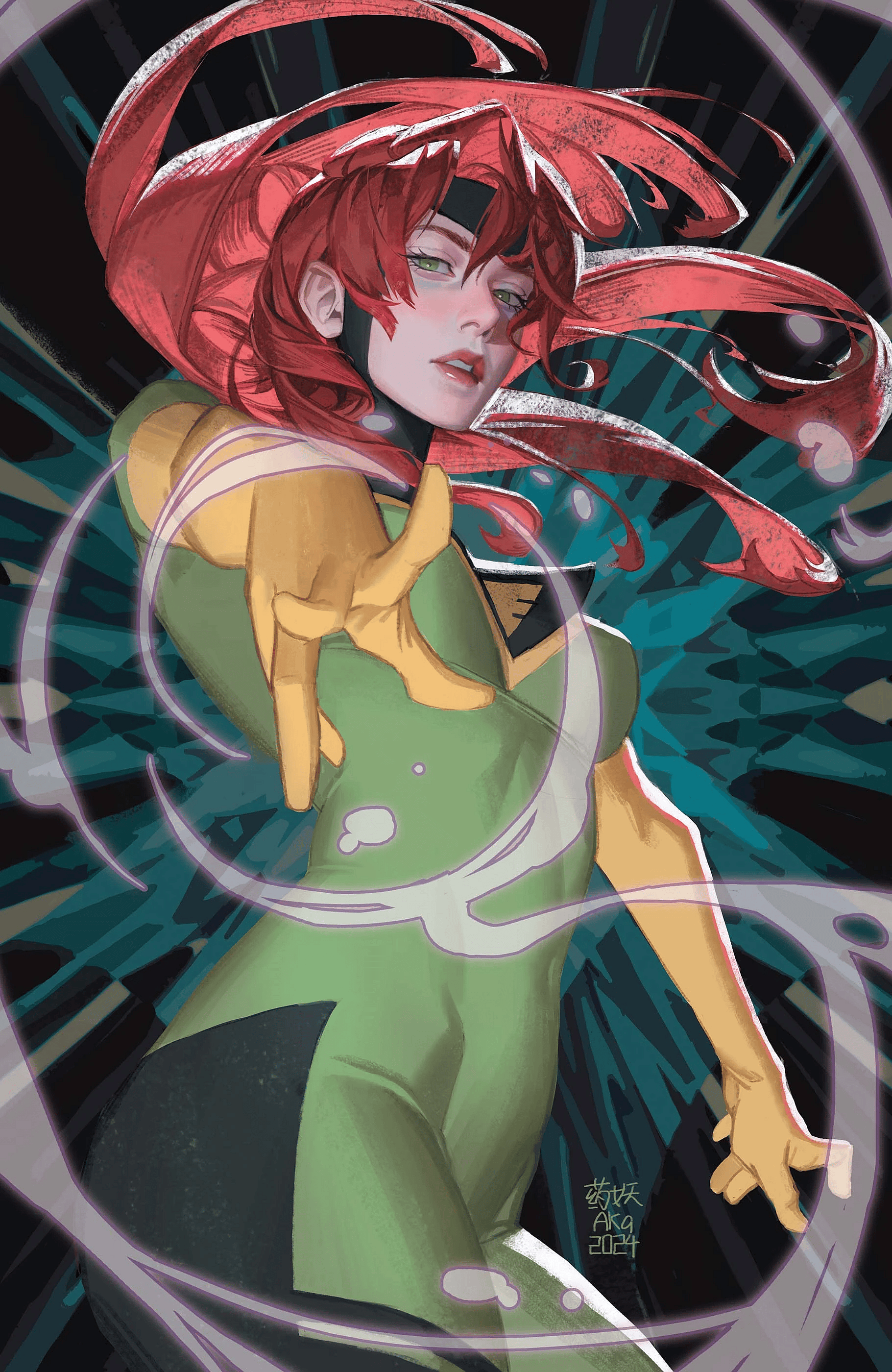 Jean Grey unleashes her telekinesis on Aka's variant cover to Phoenix Vol. 1 #1 (2024), Marvel Comics