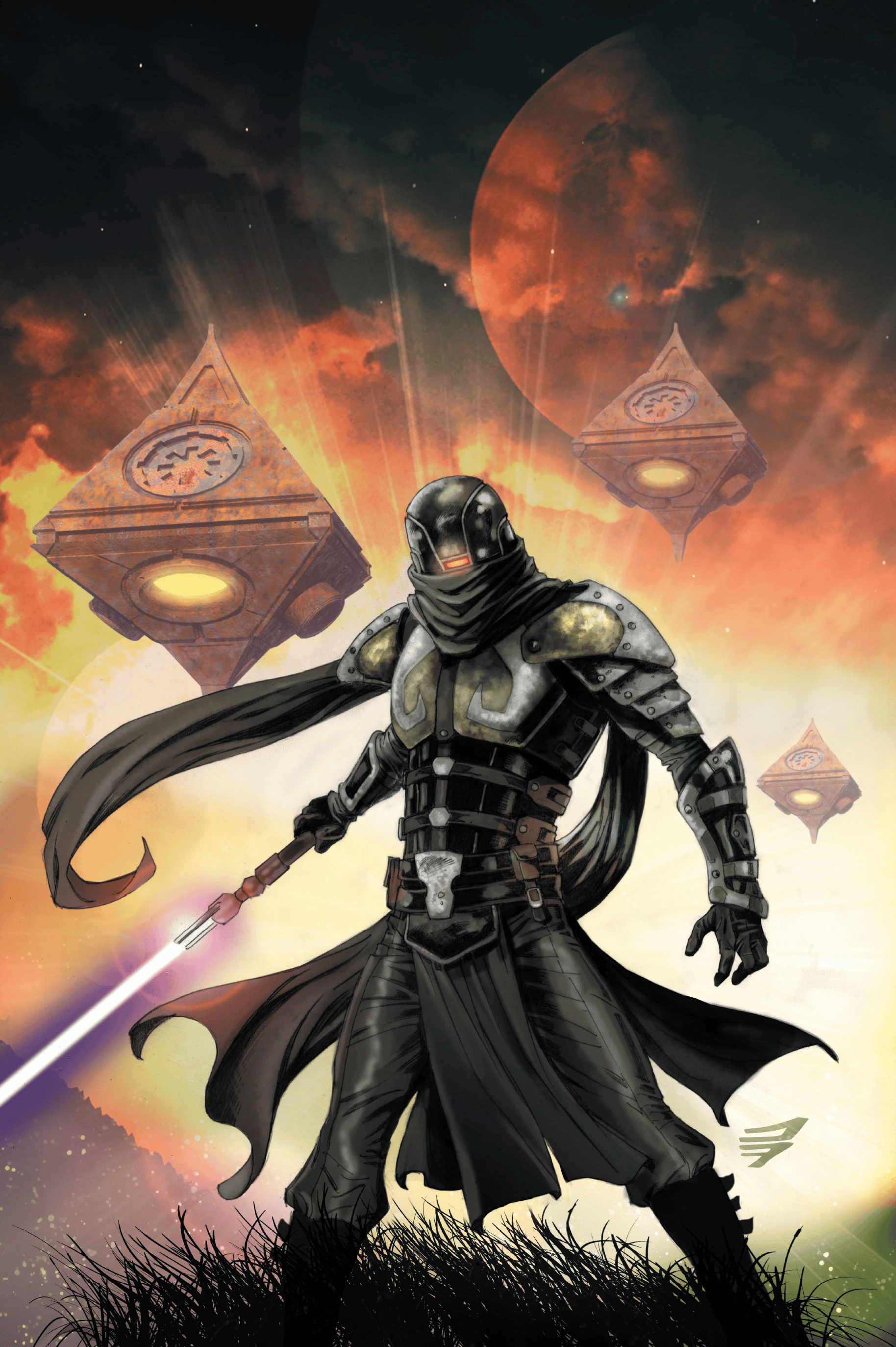 Xesh heralds the Tho Yor Arrival on Jan Duursema's cover to Star Wars: Dawn of the Jedi - Force Storm Vol. 1 #1 (2012), Dark Horse Comics