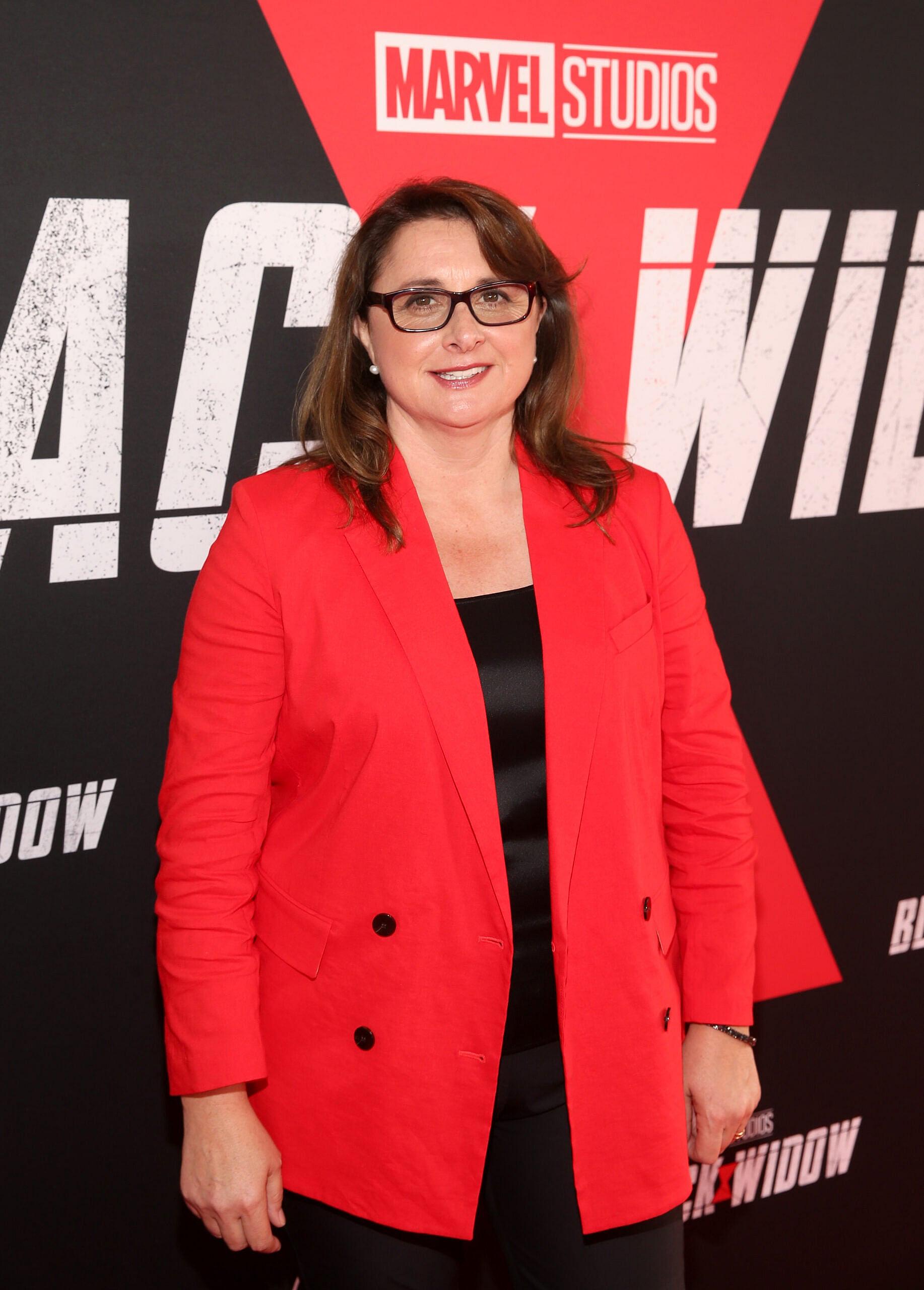 Victoria Alonso attends Black Widow World Premiere Fan Event at Dolby Theatre