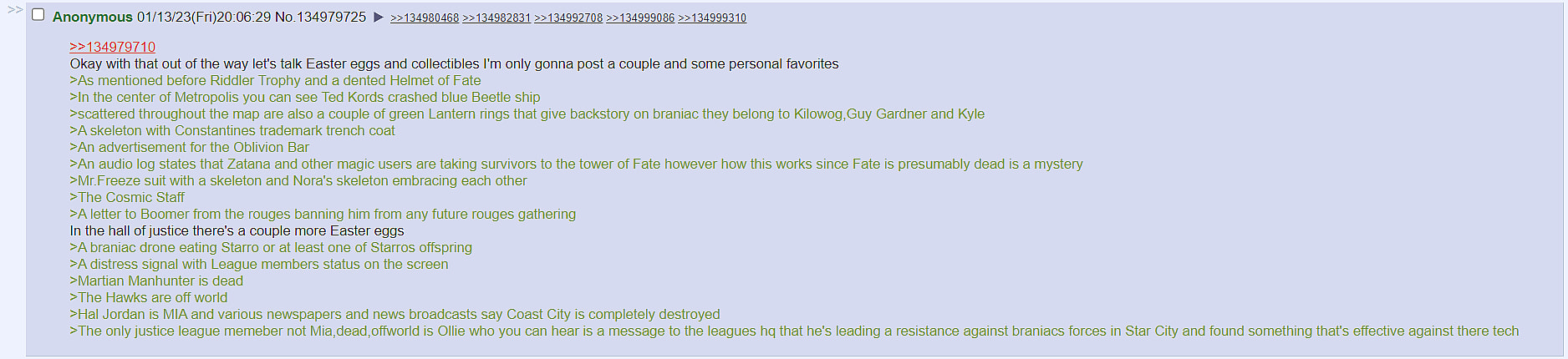 Archive link An alleged summery of Suicide Squad: Kill The Justice League via 4Chan