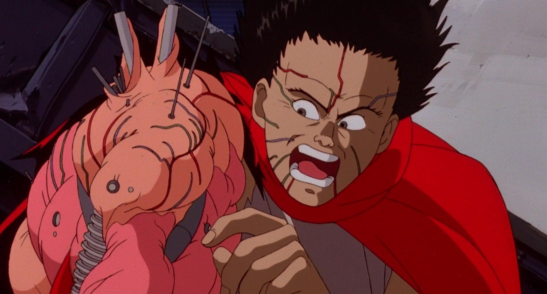 Tetsuo (Nozomu Sasaki) loses control of his abilities in Akira (1988), Toho Co. Ltd.