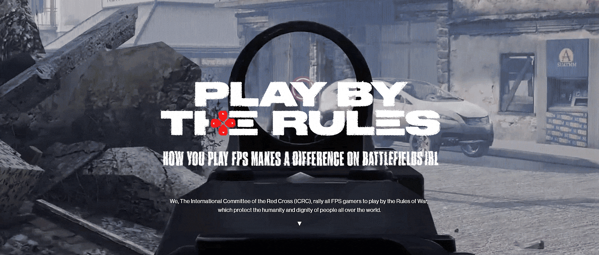 The ICRC's 'Play By The Rules' campaign website
