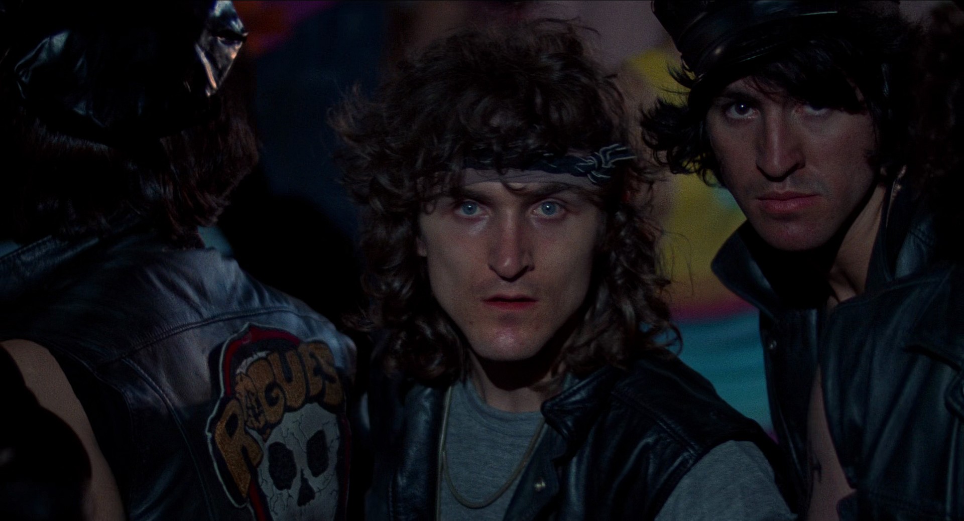 Luther (David Patrick realizes Fox (Thomas G. Waites) saw him murder Cyrus (Roger Hill) in The Warriors (1979), Paramount Pictures