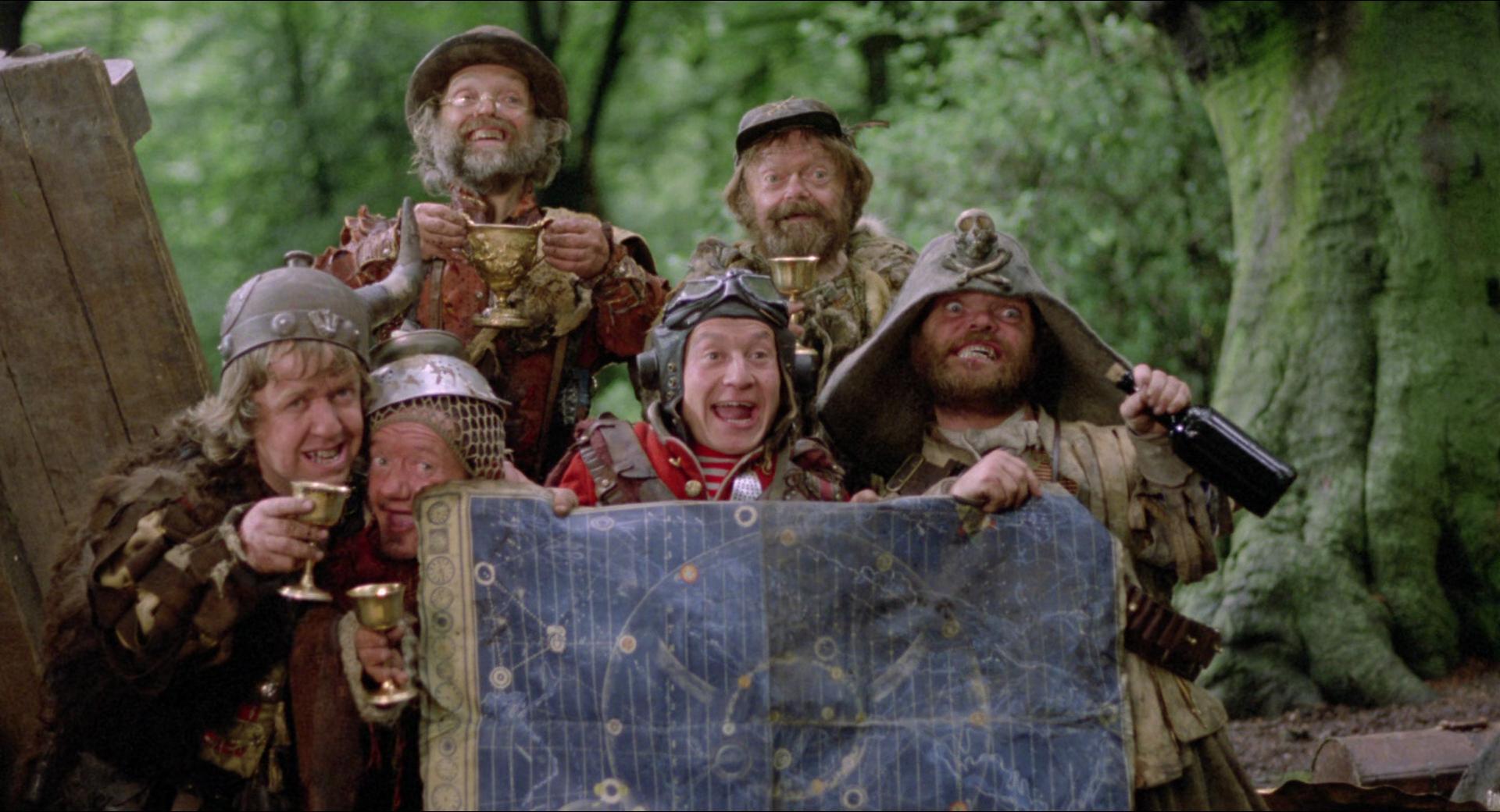 The titular group shows off their spacetime map in Time Bandits (1981), HandMade Films