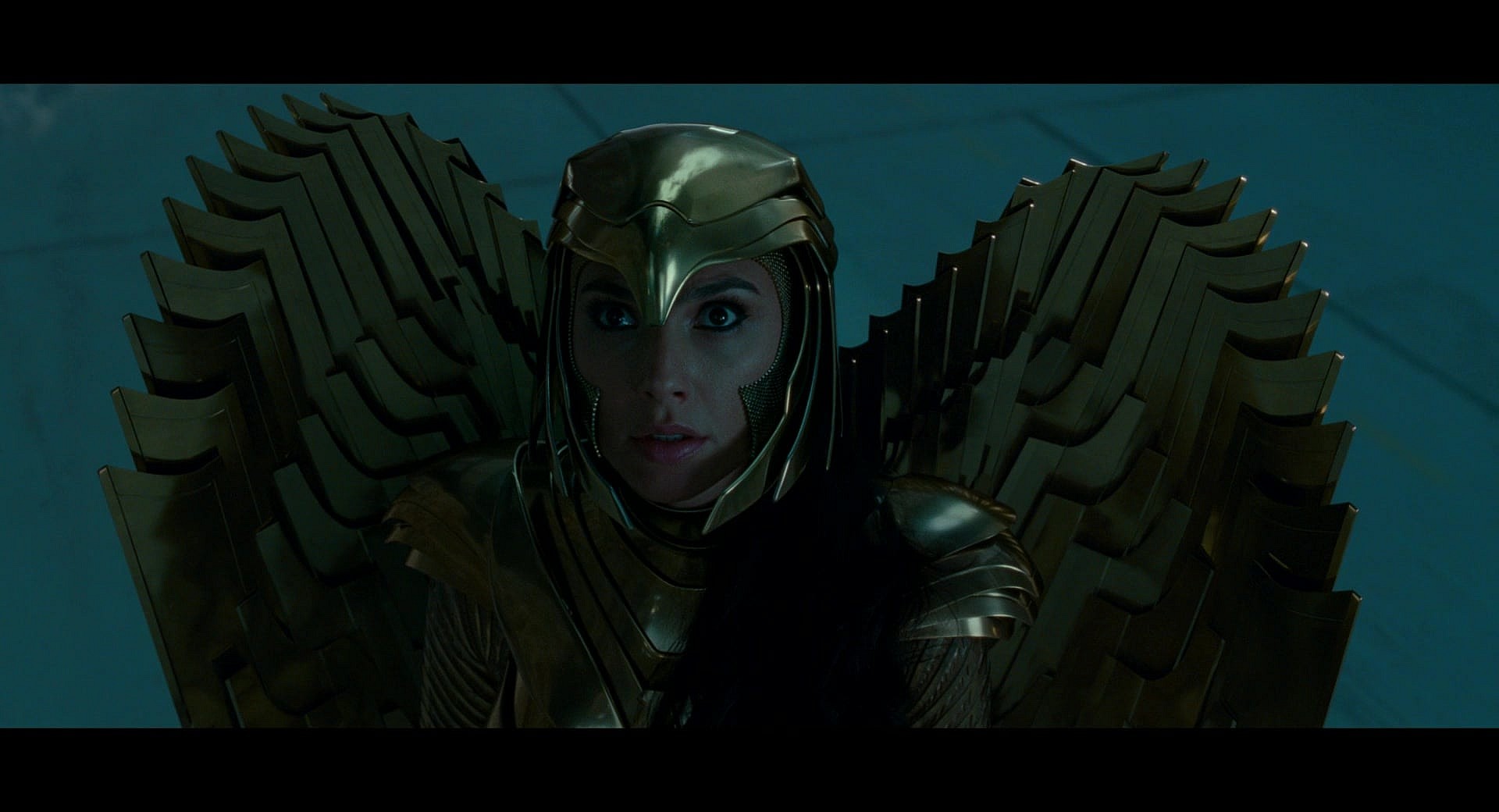 Diana (Gal Gadot) is shocked to see what's become of Barbara Minerva (Kristen Wiig) in Wonder Woman 1984 (2020), Warner Bros. Pictures via Blu-ray