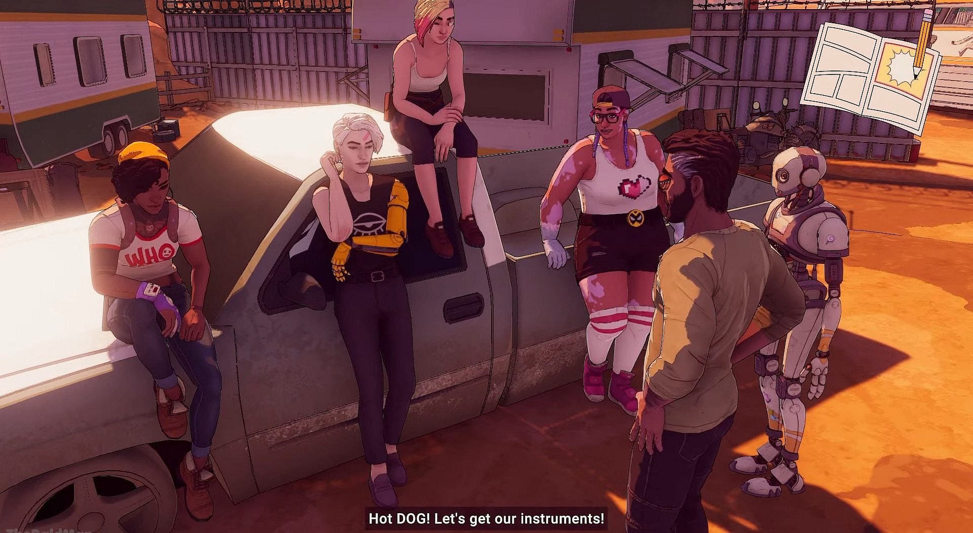 The band is ready to play in Dustborn (2024), Red Thread Games