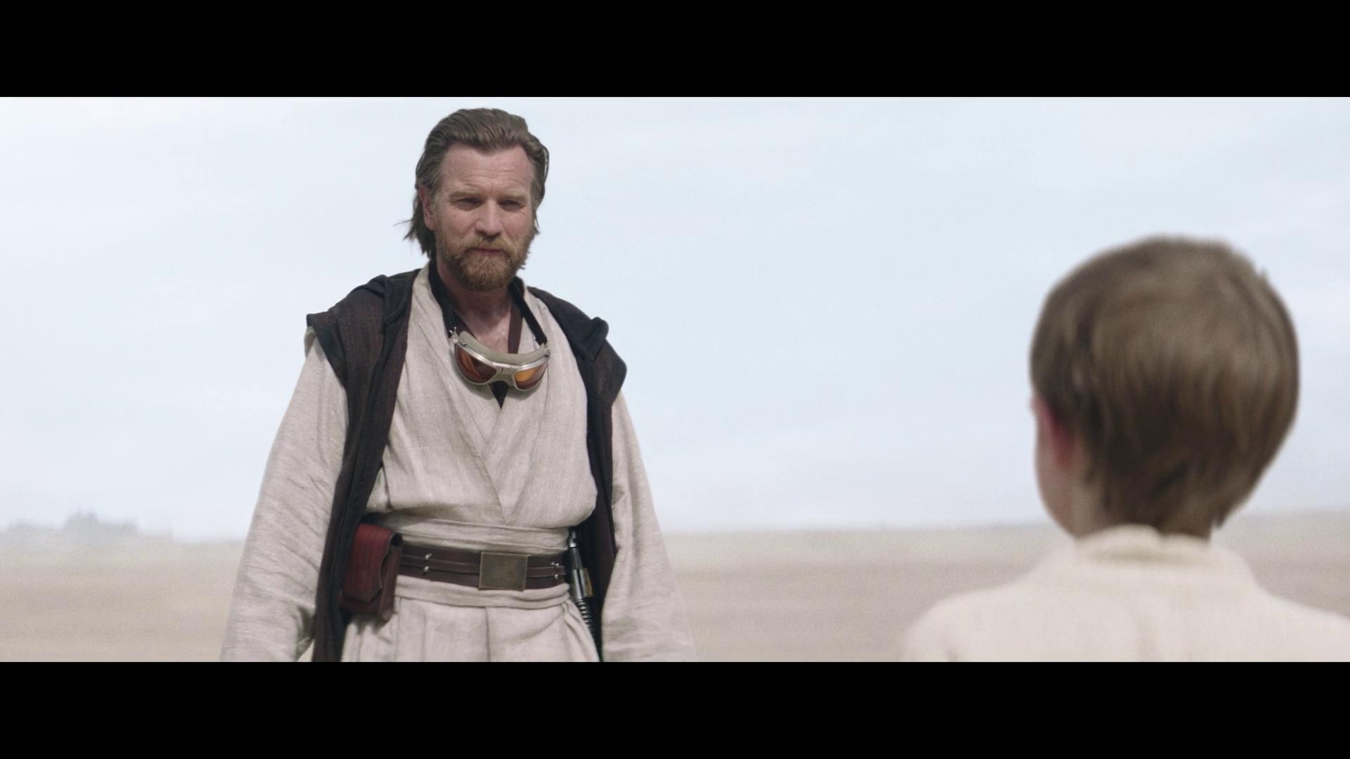 Obi-Wan (Ewan McGregor) introduces himself to Luke Skywalker (Grant Freely) in Obi-Wan Kenobi Season 1 Episode 6 (2022), Disney Plus
