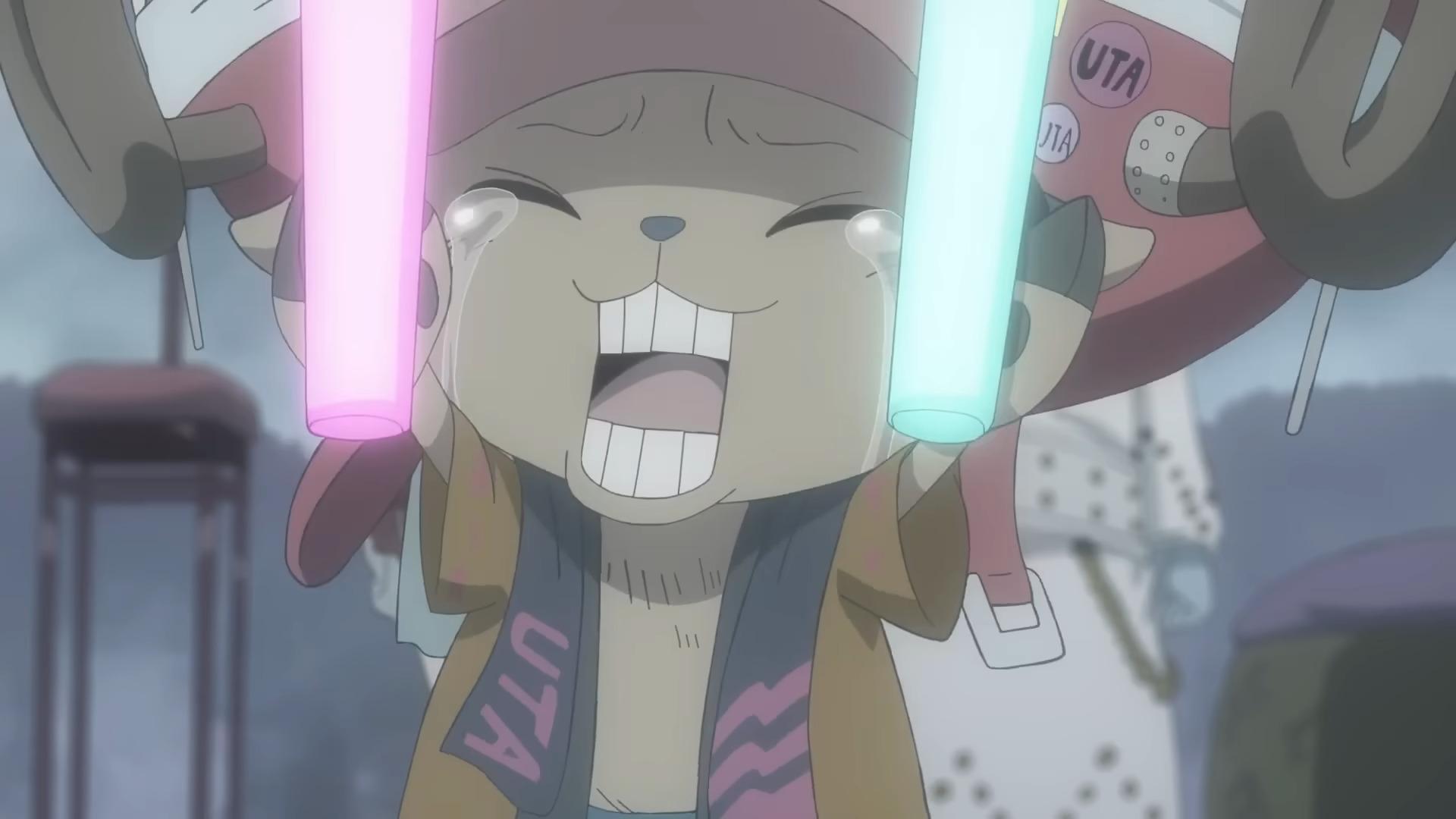 Chopper freaks out for Uta in One Piece Film: Red (2022)