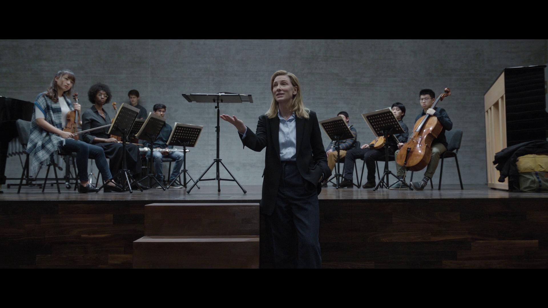 Lydia Tár (Cate Blanchett) speaks to her Julliard class via Tár (2022), Universal Pictures