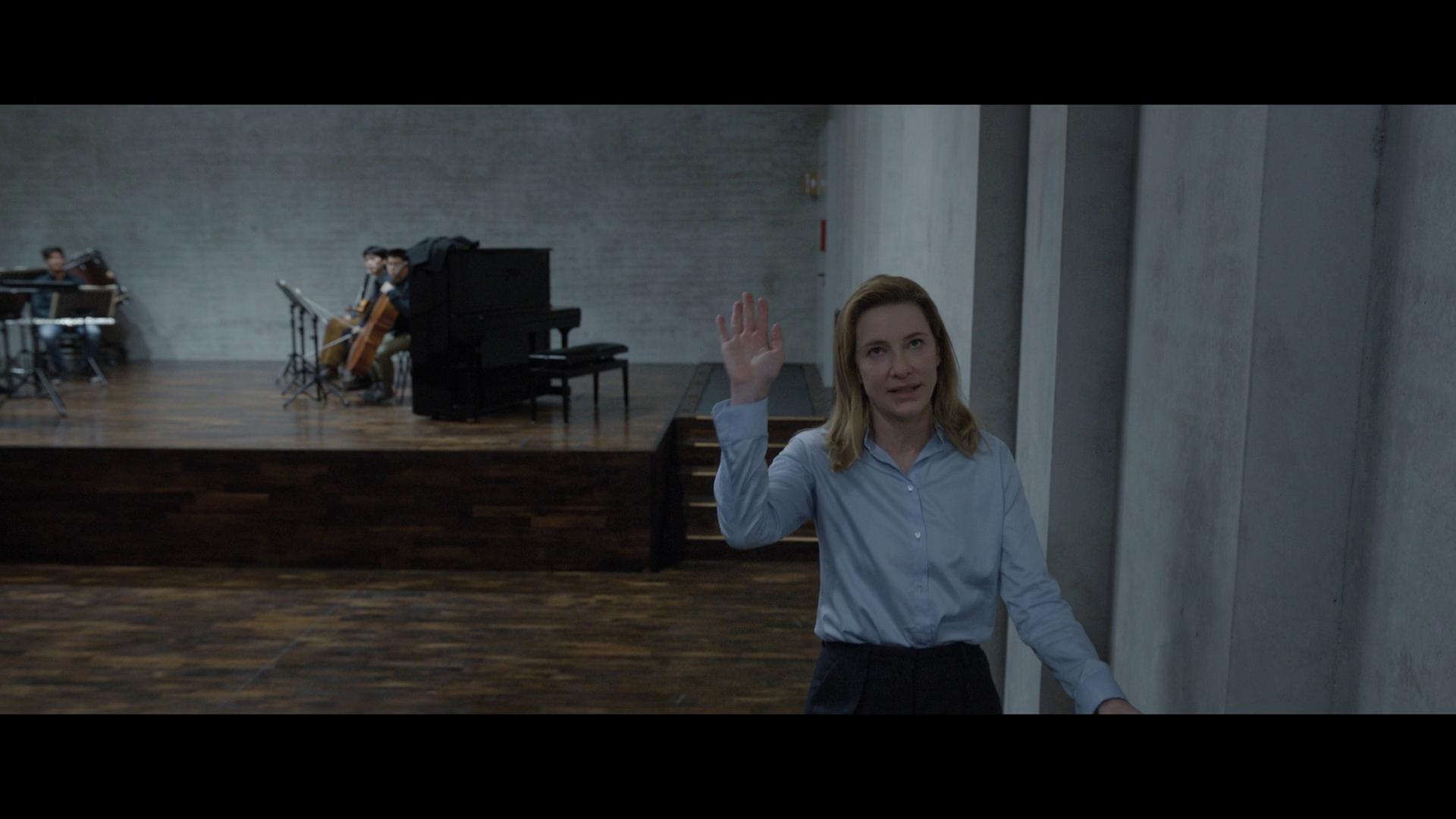 Lydia Tár (Cate Blanchett) encourages Max (Zethphan Smith-Gneist) to open his mind via Tár (2022), Universal Pictures