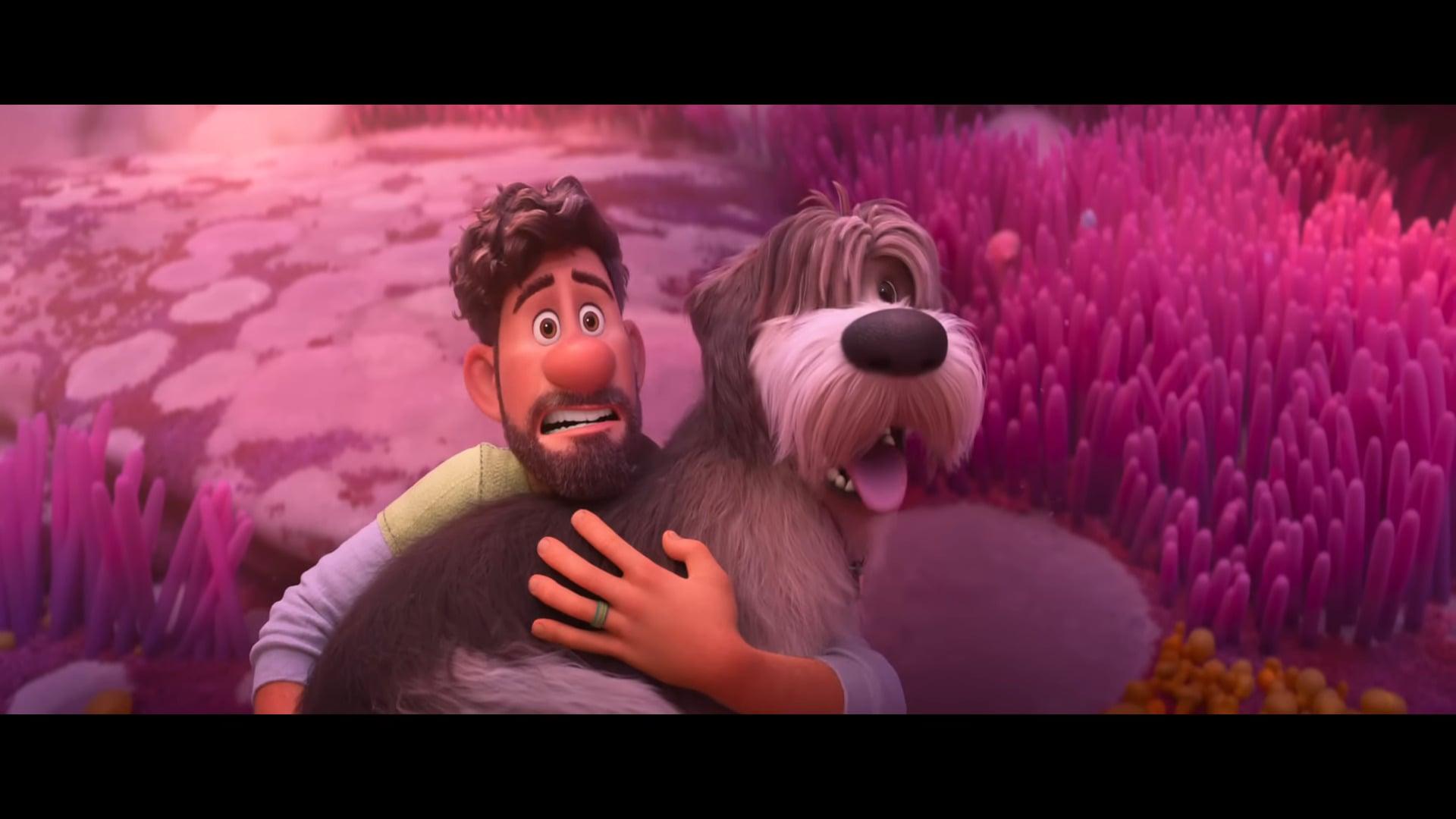 Searcher Clade (Jake Gyllenhal) and Legend make a startling discovery in Strange World (2022), Disney via YouTube