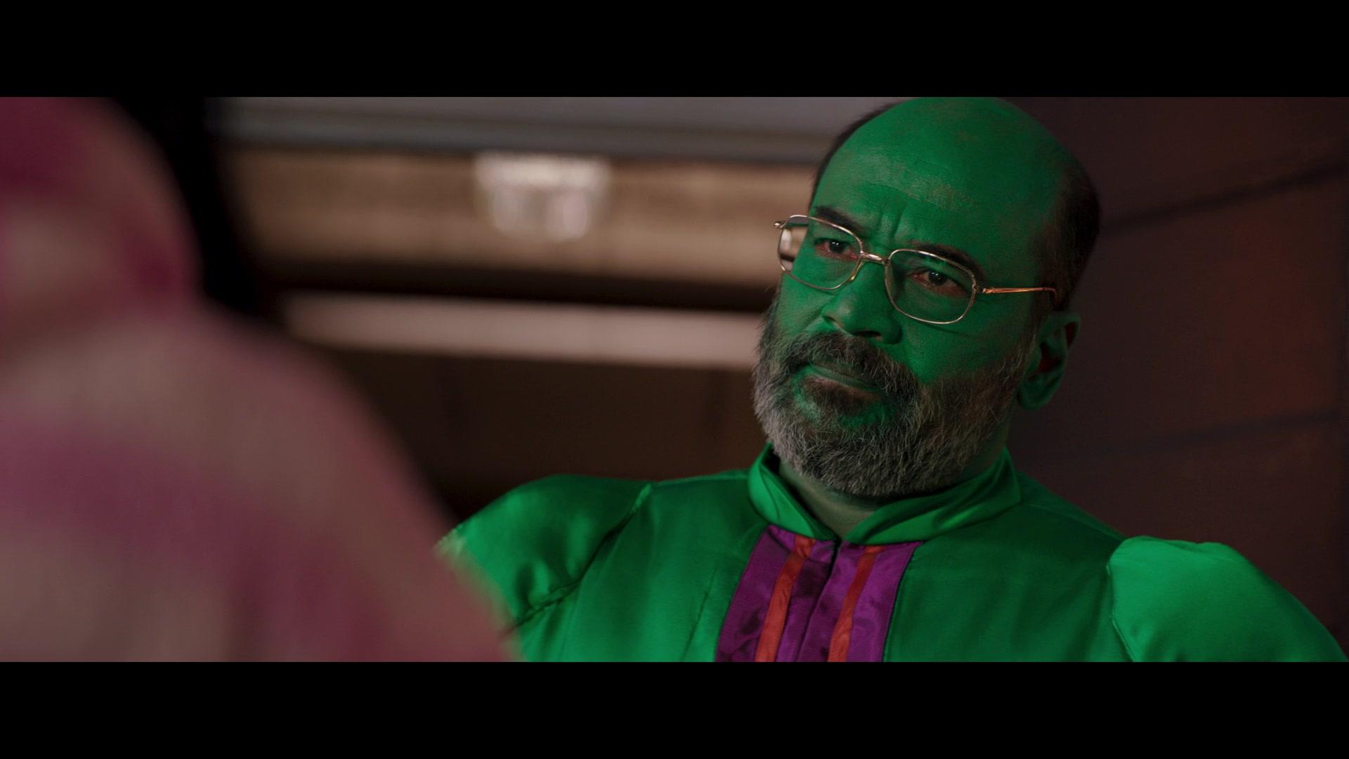 Muneeba Khan (Zenobia Shroff) is not impressed with her husband Yusuf's (Mohan Kapur) Hulk cosplay in Ms. Marvel Season 1 Episode 1 "Generation Why" (2022), Marvel Entertainment via Disney Plus