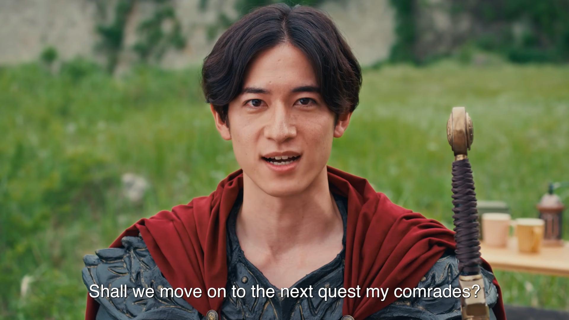 An adventurer looks forward to the next adventure in a Japanese Dungeons & Dragon commercial presented during Wizards Presents 2022 - Dungeons & Dragons | Magic: The Gathering via D&D Beyond YouTube
