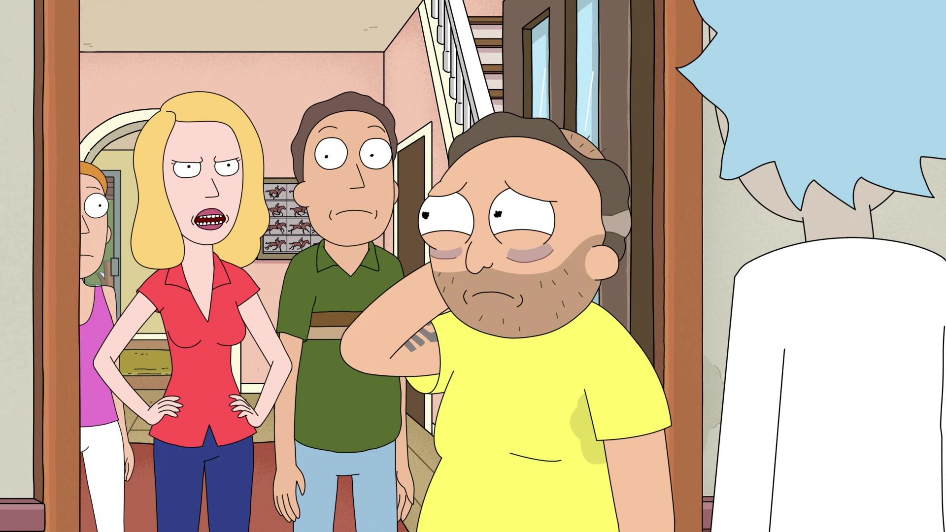An artificially aged Morty (Justin Roiland) comes clean about his need for Rick's (Justin Roiland) help in Rick and Morty Season 5 Episode 10 "Rickmurai Jack" (2021), Adult Swim