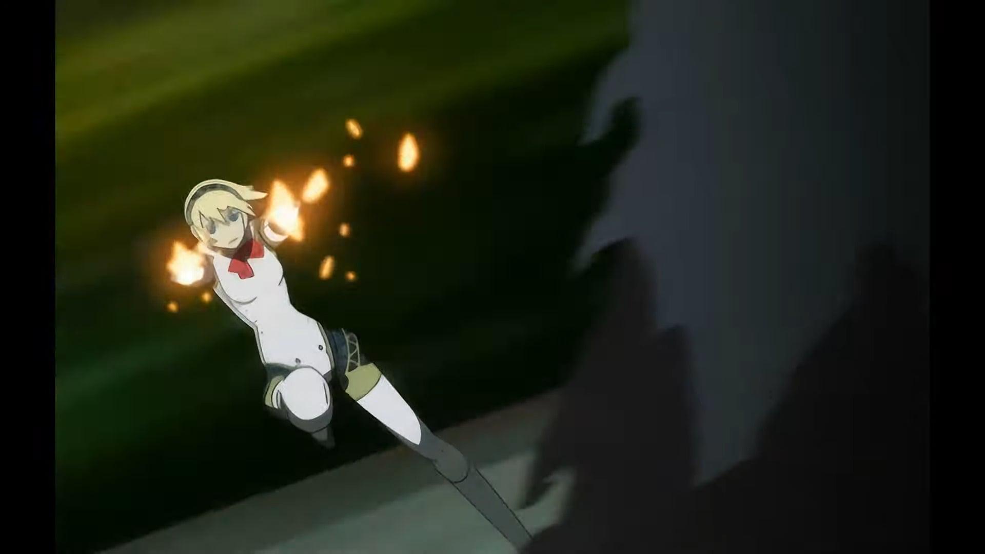 Aigis (Maaya Sakamoto) takes on Ryoji Mochizuki (Akira Ishida) in Persona 3 Portable (2012), Atlus