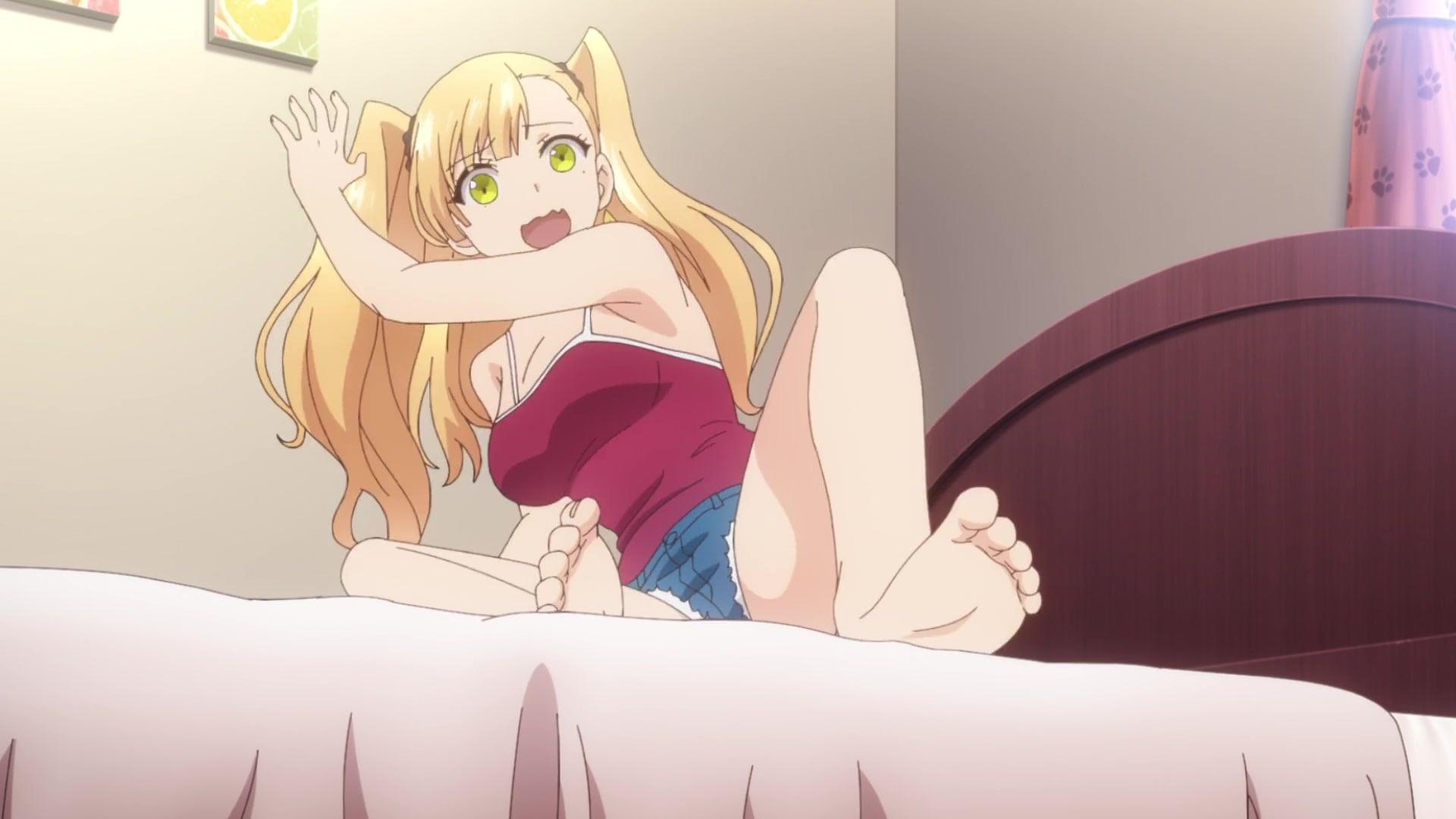 Mike Nekotani (Mayu Sagara) is terrified of Pochita (Shūichirō Umeda) in My Life as Inukai-san's Dog Episode 3 "Scaredy-Cat." (2023), Quad via HIDIVE