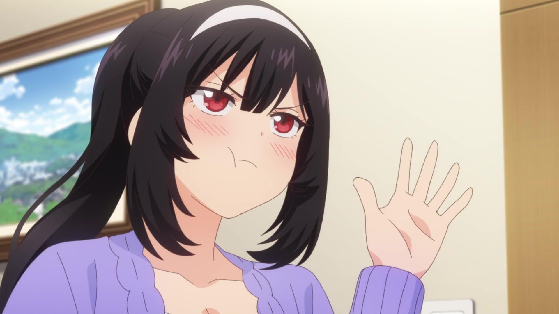 Karen Inukai (Saya Aizawa) waves good-bye to Mike Nekotani (Mayu Sagara) in My Life as Inukai-san's Dog Episode 3 "Scaredy-Cat." (2023), Quad via HIDIVE 