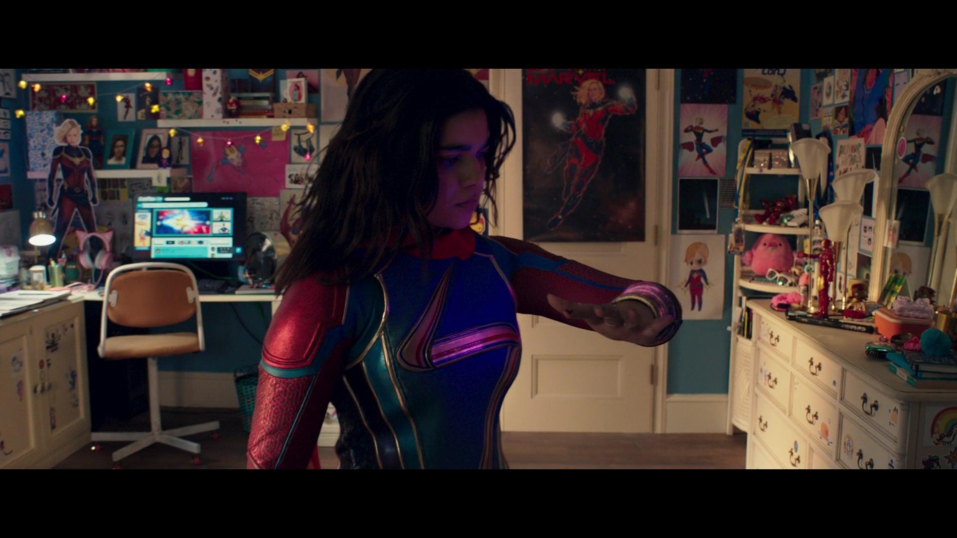 Kamala Khan (Iman notices her bangle acting up in the post-credits scene to Ms. Marvel Season 1 Episode 6 “No Normal” (2022), Marvel Entertainment