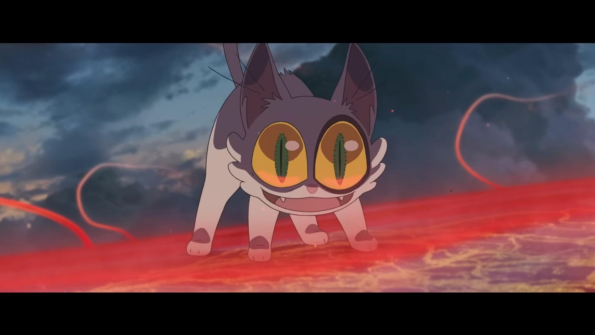 Dajin (Ann Yamane) prepares to unleash his power in Suzume (2023), Toho Co. Ltd.