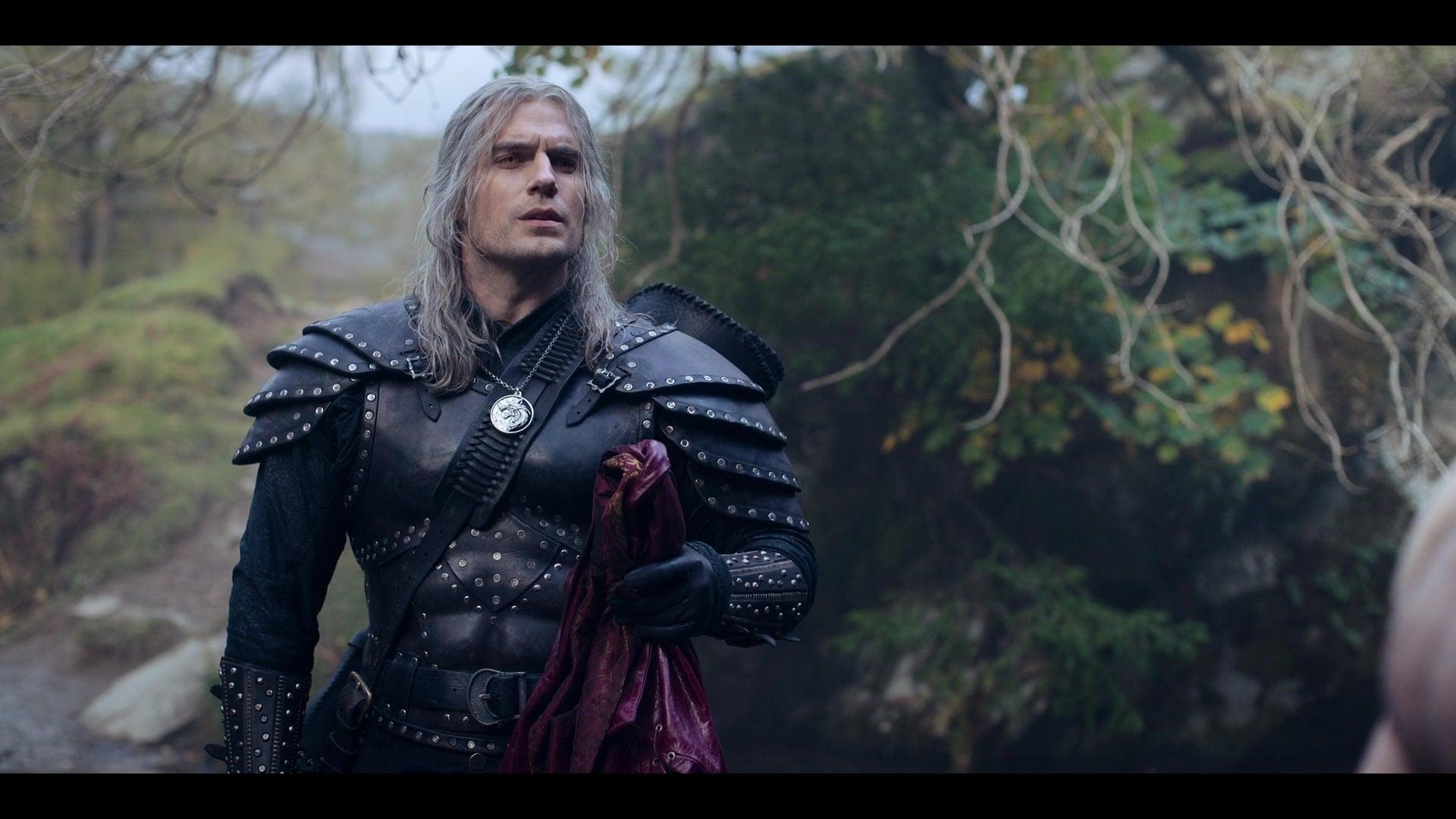 Geralt (Henry Cavill) holds Jaskier's (Joey Batsy) while the bard takes his first bath in a long while in The Witcher Season 2 Episode 7 “Voleth Meir” (2021) via Netflix