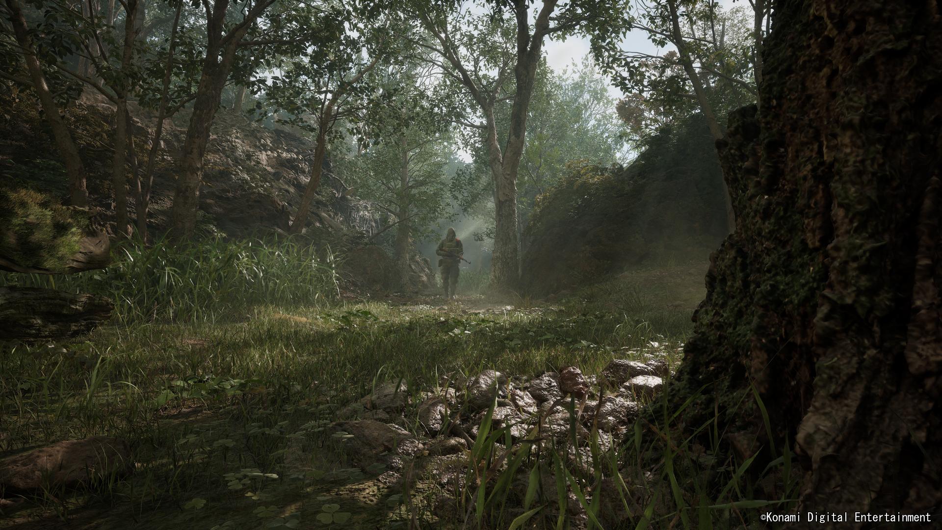 A soldier walks through the forest in Metal Gear Solid Δ: Snake Eater (TBA), Konami