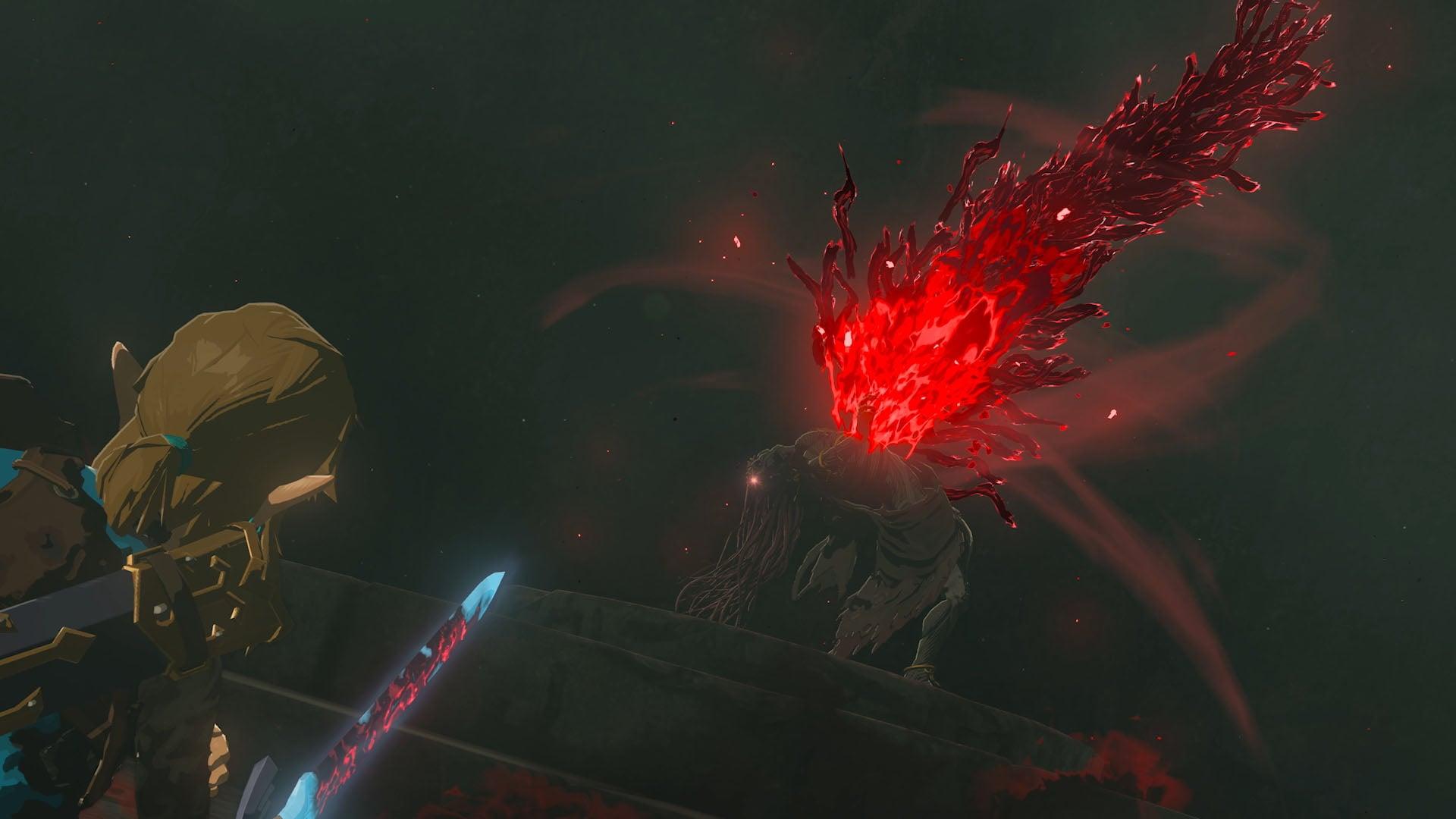 Link (Kengo Takanashi) stands before an ancient evil in The Legend of Zelda: Tears of the Kingdom (2023), Nintendo